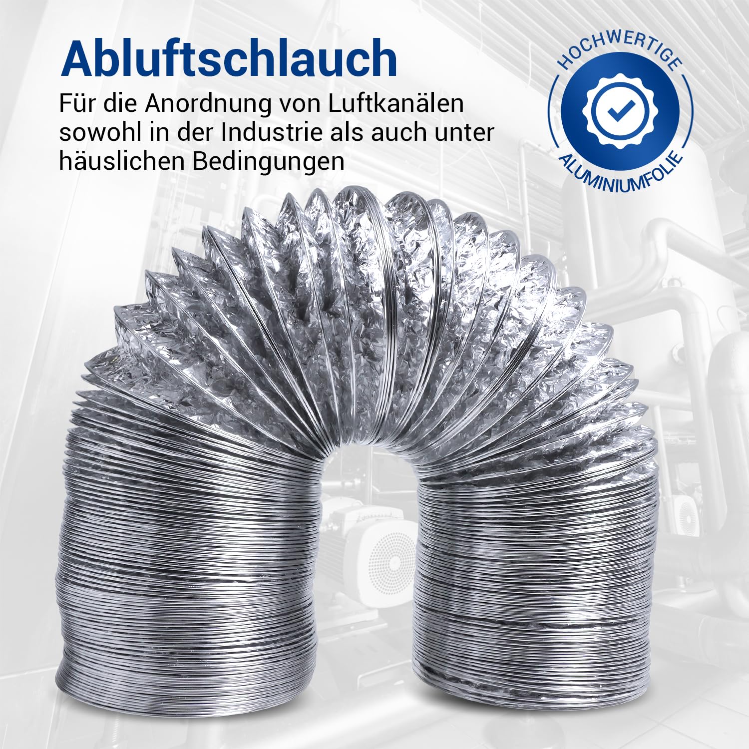 VIOKS Extracteur Hotte 125mm Alu Schlauch 10m