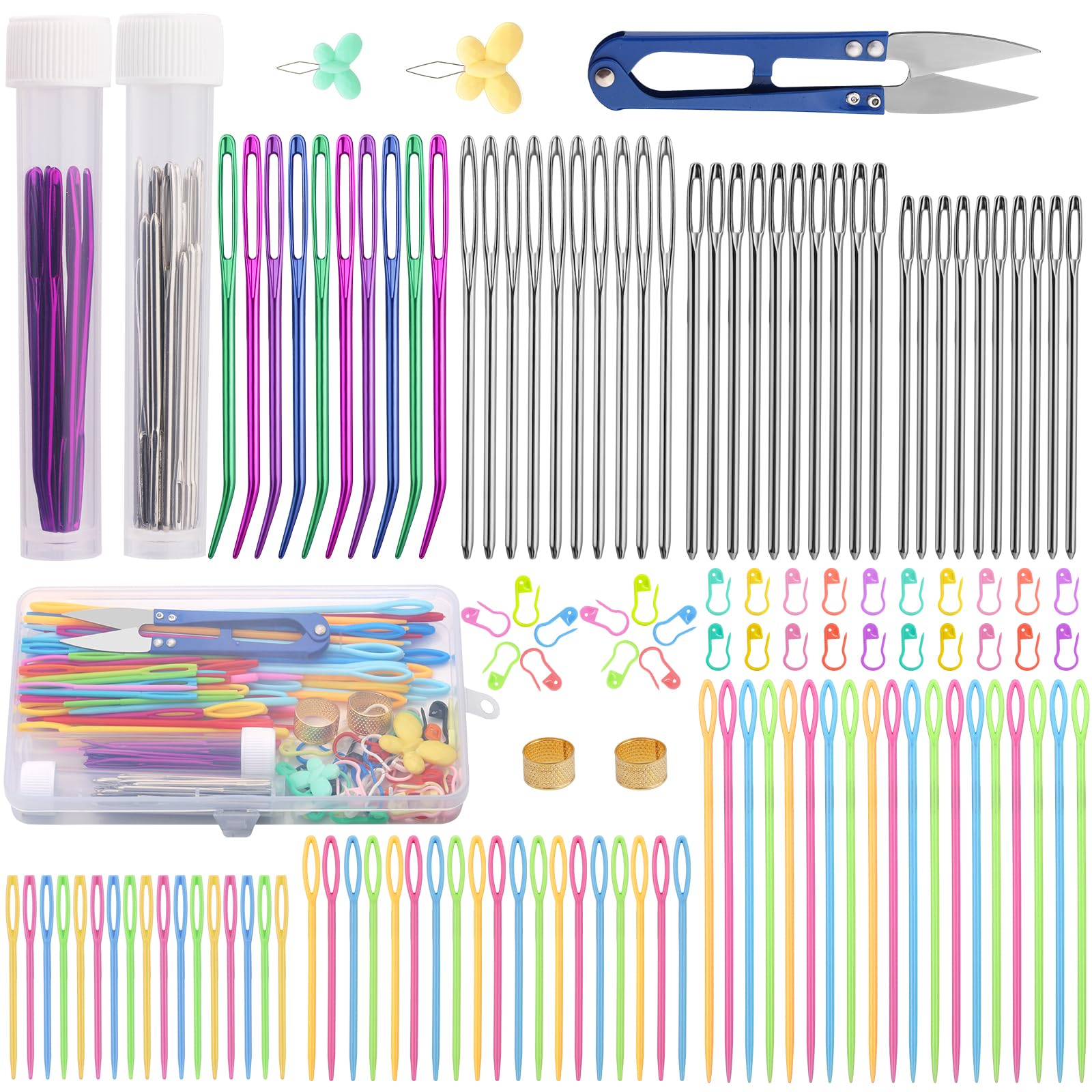 150 PCS Yarn Needle, Bent Tapestry Needles Darning Needles