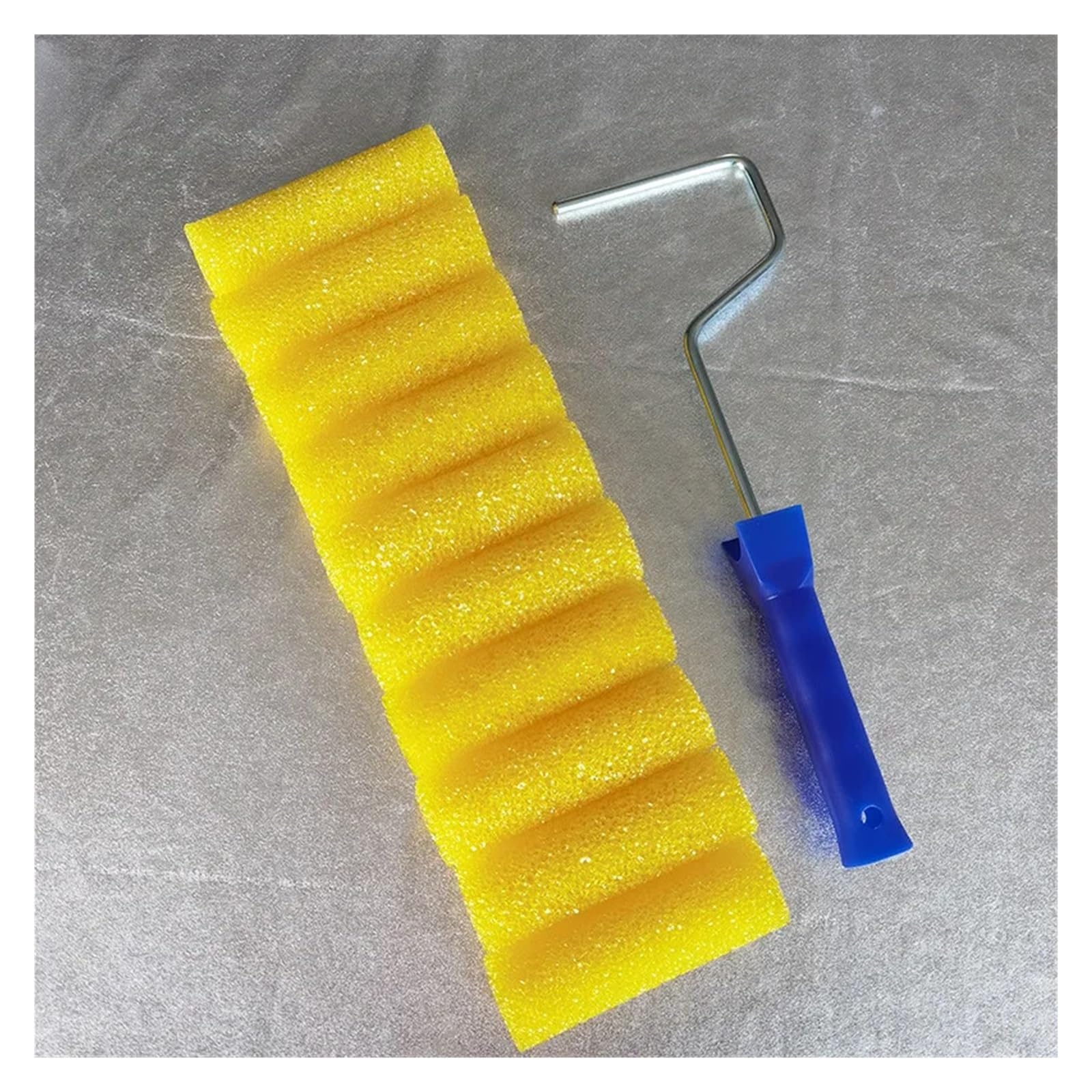 Juego de 5 unidades de cepillos rodillos de espuma de 4 pulgadas, 5 unidades + mango, 1 unidad, rollos de pintura texturizados for decoración de paredes, cáscara de naranja de poliéster cuicui