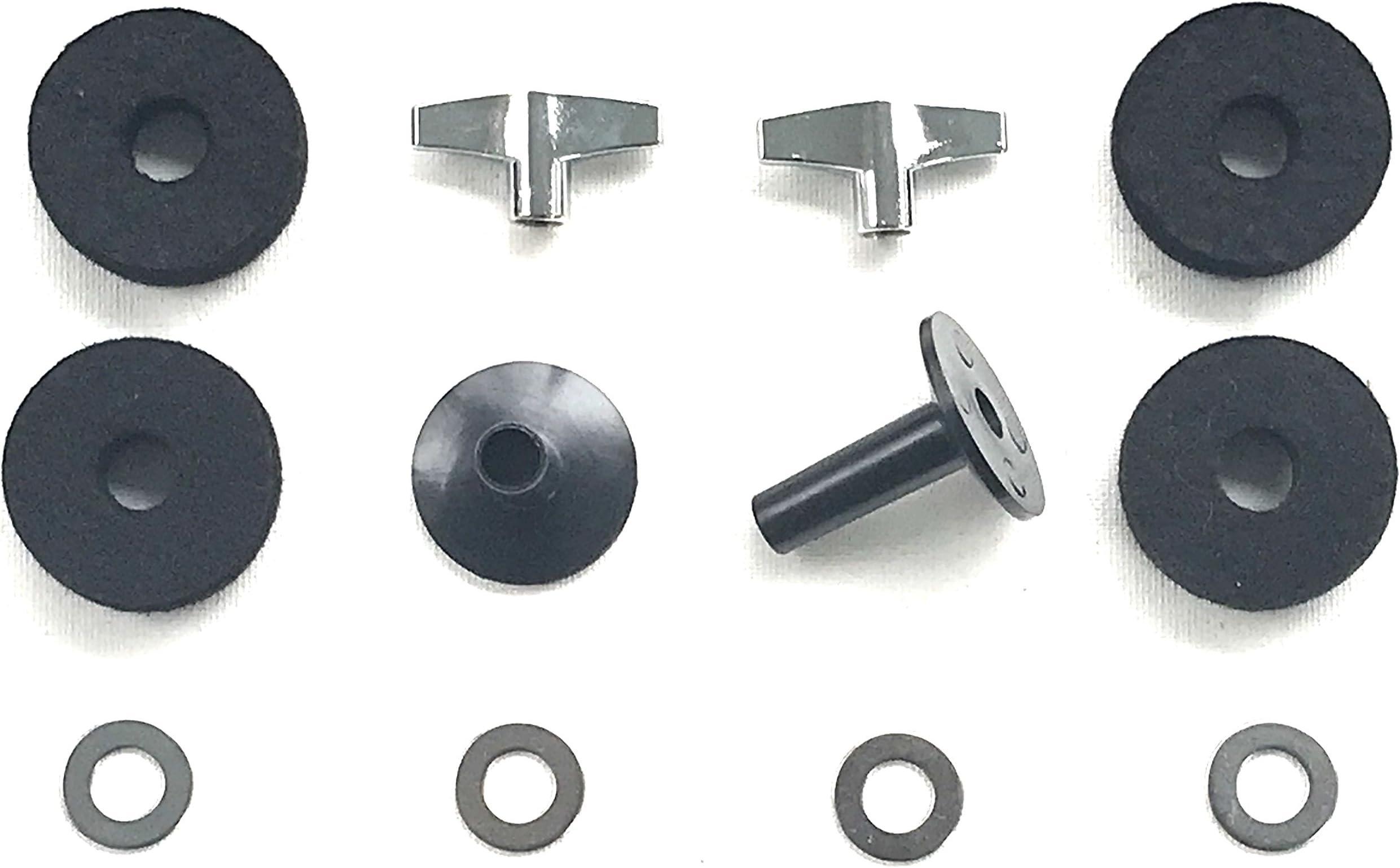 Drum Starz CYMBAL Accessory Bundle -2 Long CYMBAL SLEEVES, 4 Deluxe FELTS, 2 WING NUTS & 4 WASHERS