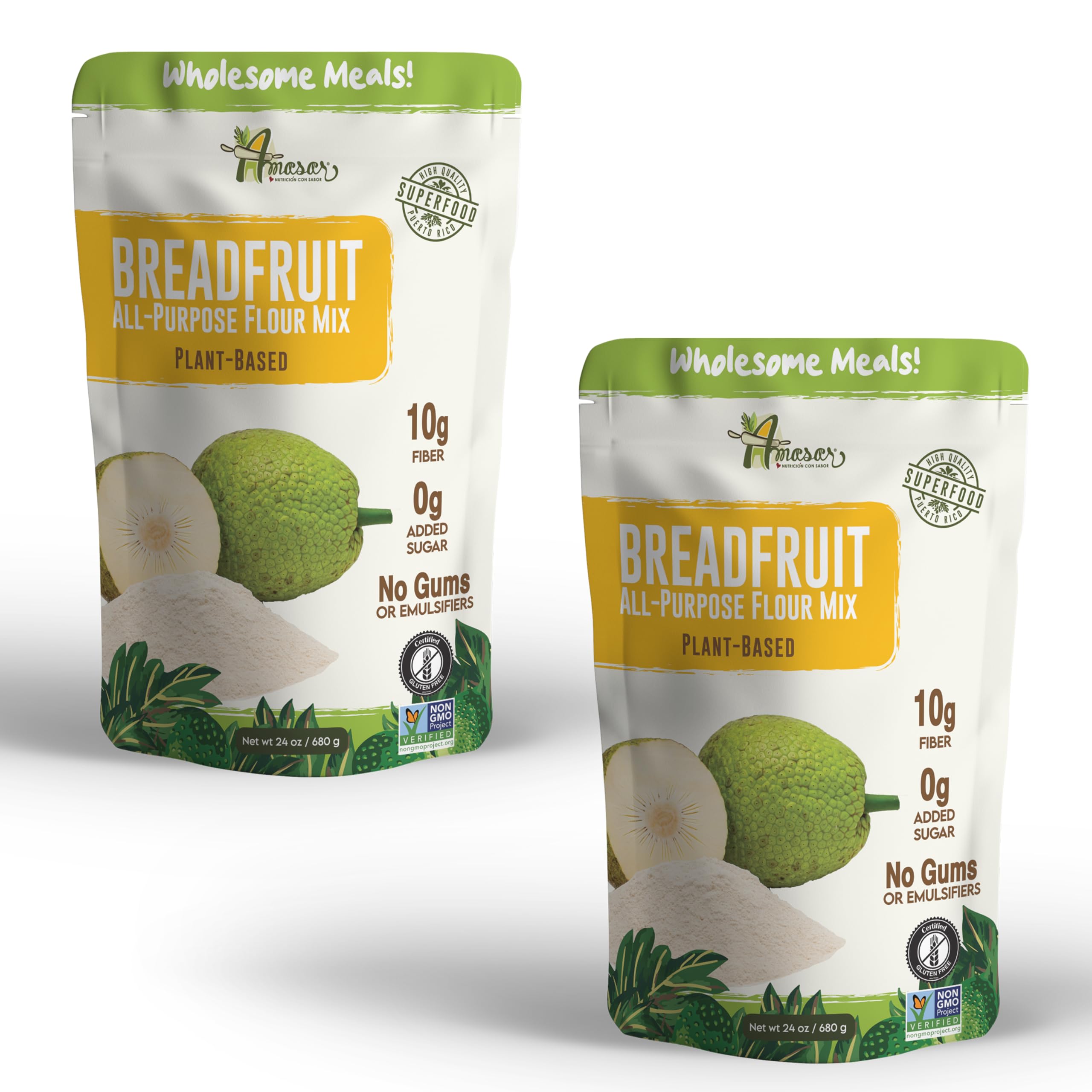 All Purpose Flour Breadfruit Mix, Gluten Free, 24 oz 2 Pack