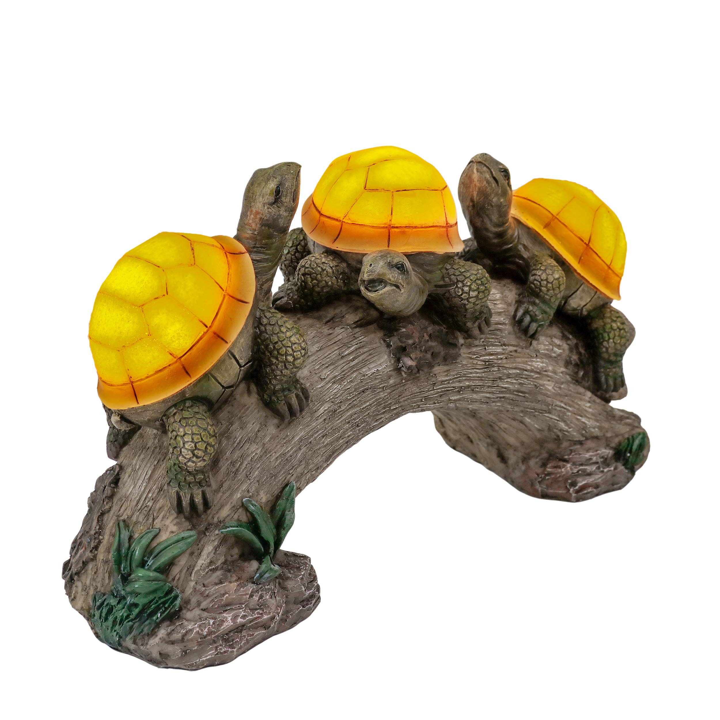 TERESA'S COLLECTIONS 30cm Decoration Jardin Exterieur Tortue d'énergie Solaire, Lot de 3 Figurines de Tortue Lumières LED, Statu
