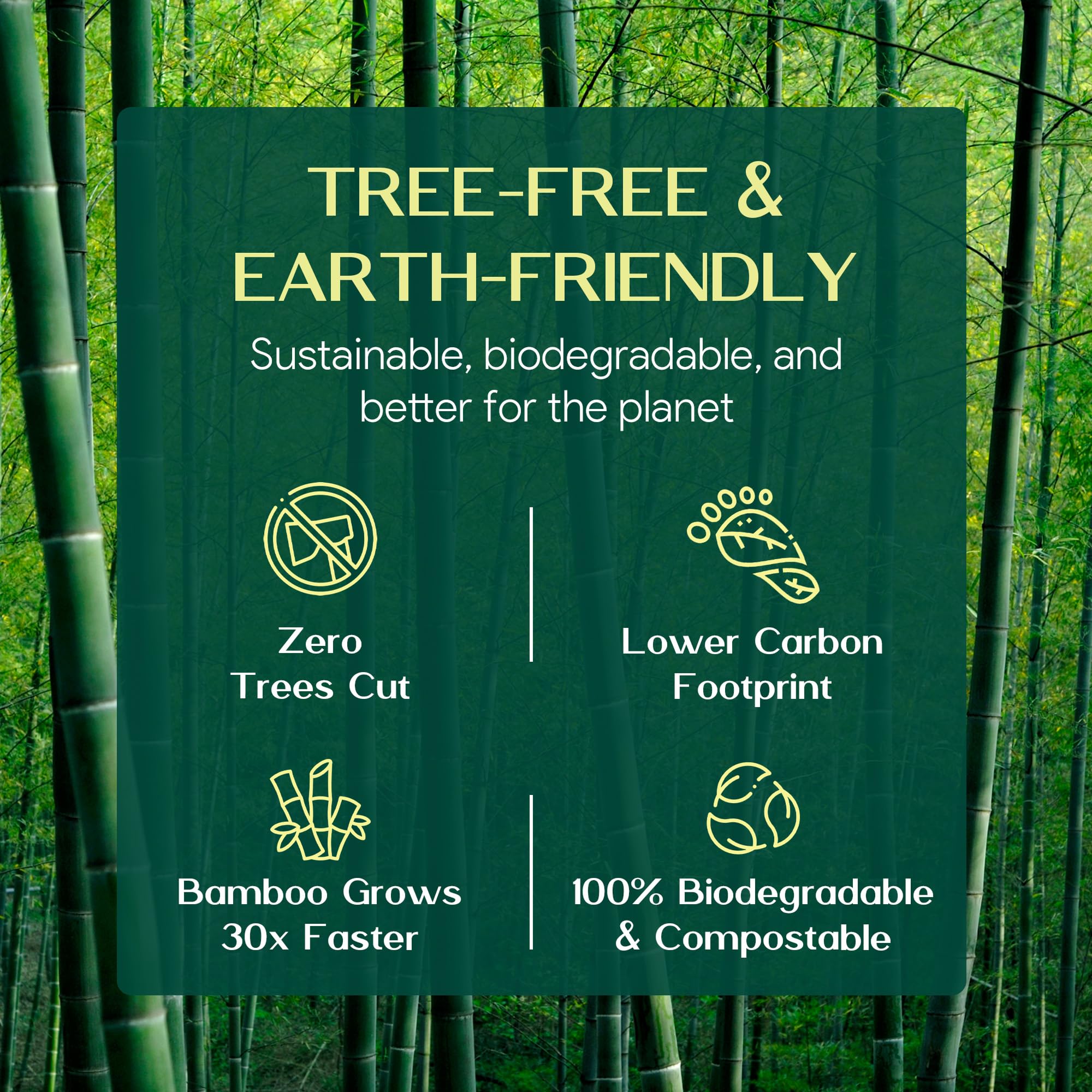 Papel higiénico de bambú de alta calidad, 4 rollos (3 capas, 360 hojas), sin árboles, ecológico, certificado FSC, sin BPA y PFAS, disolución rápida, seguro séptico, sin pelusas. PALM NAKI