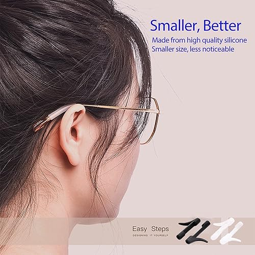 Miniatura 7 de lvvfit Retenedores elásticos antideslizantes para gafas, gancho de silicona para orejas, puntas de patillas para gafas, retenedor de manga