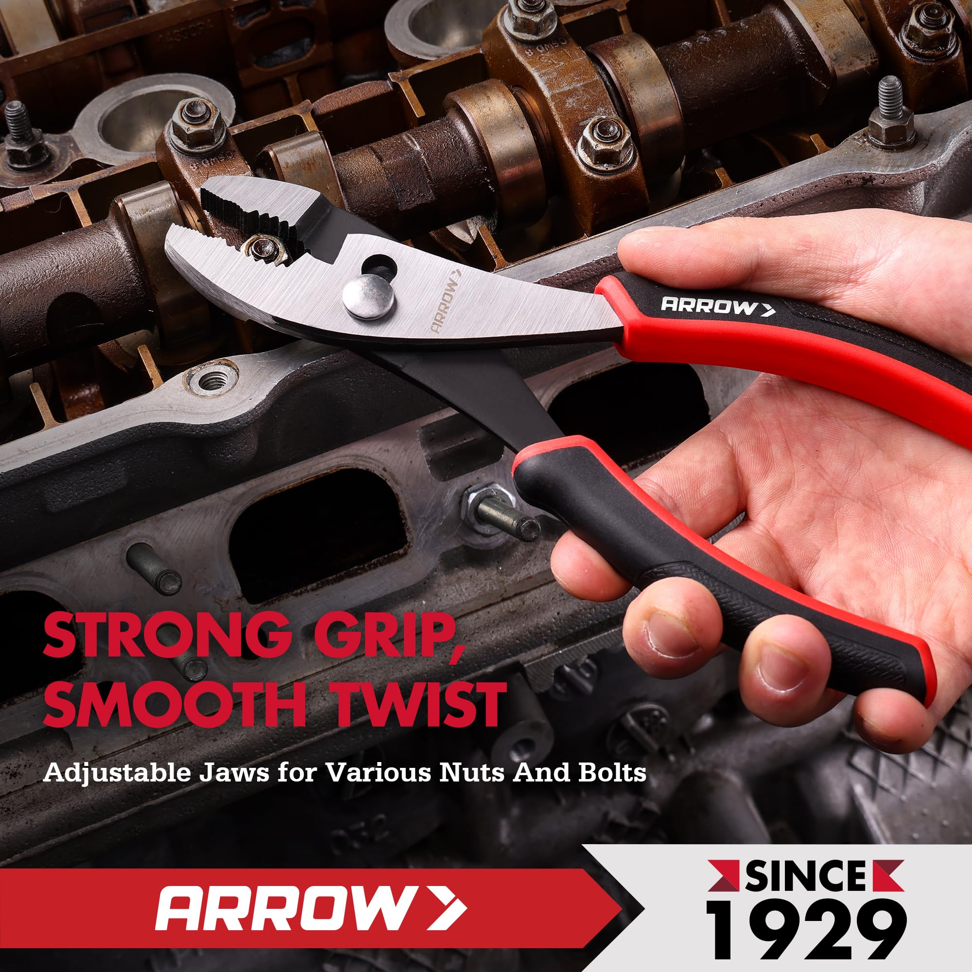 Arrow Slip Joint Pliers - 8 Inch High Carbon Steel -8 Arrow Slip Joint Pliers - 8 Inch High Carbon Steel -8