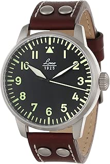 Laco / 1925 Men's 861688 Laco 1925 Pilot Classic Stainless Steel Automatic Watch with Brown Leather Band - coolthings.us