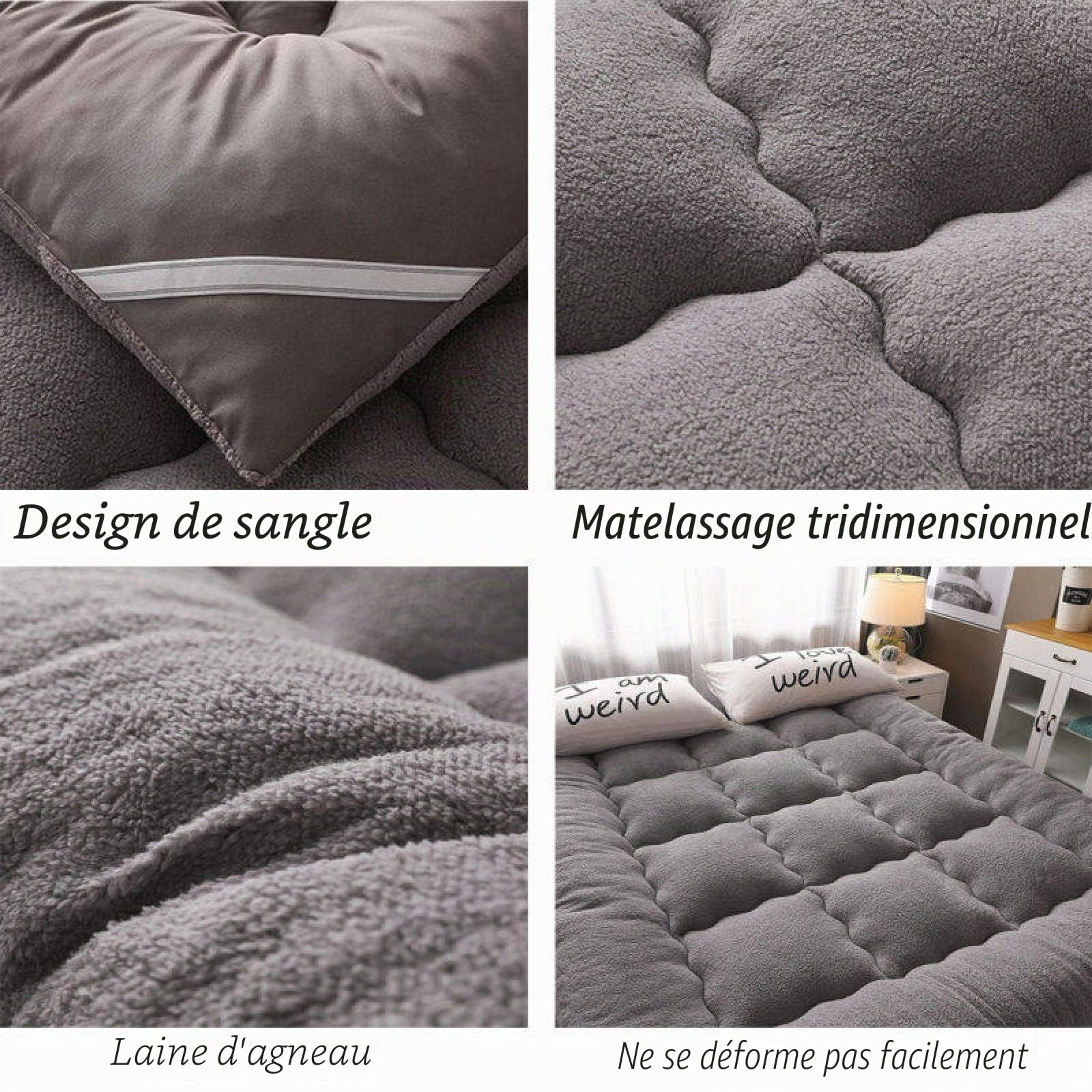 MLHK Tatami Japons Matelas de sol pliable épais en mousse à mémoire de forme respirant Marron 90 x 200 cm