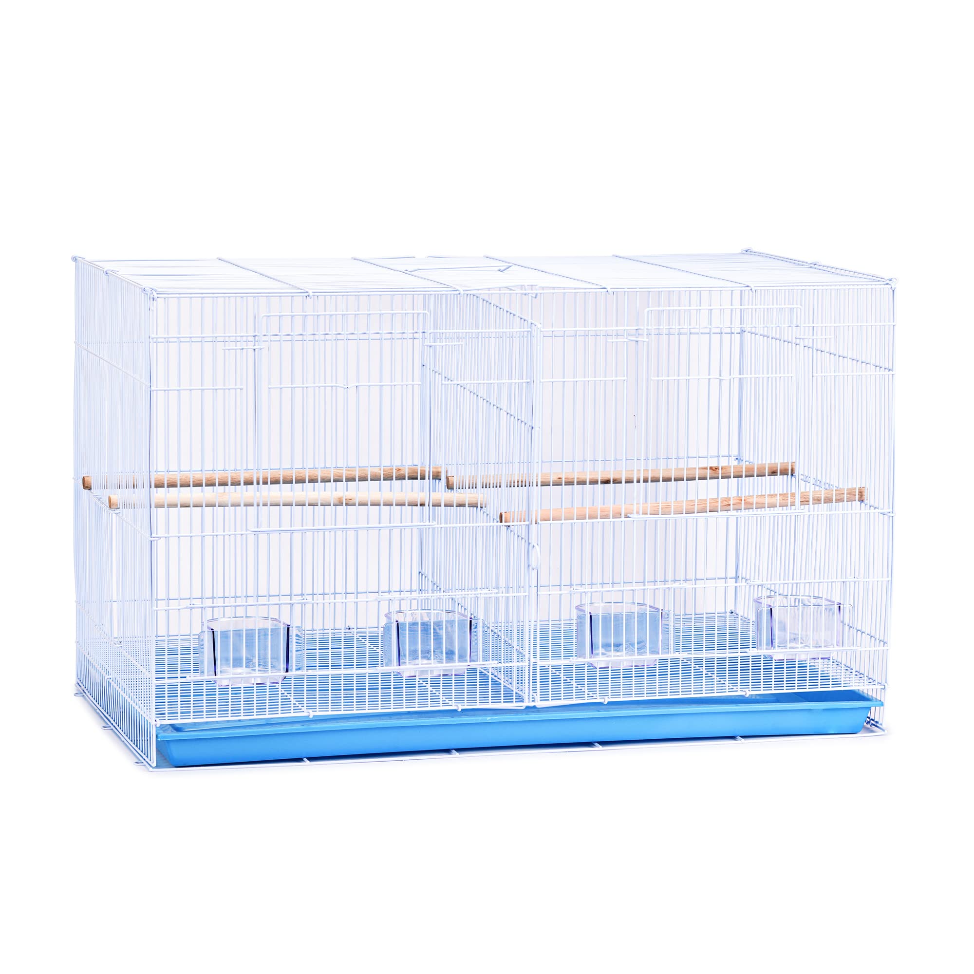 Jaula para pájaros con comederos, Palos Jaulas pájaros Jaula metálica de criar para pájaros 76 * 46 * 45.5CM Aleatorio(298)