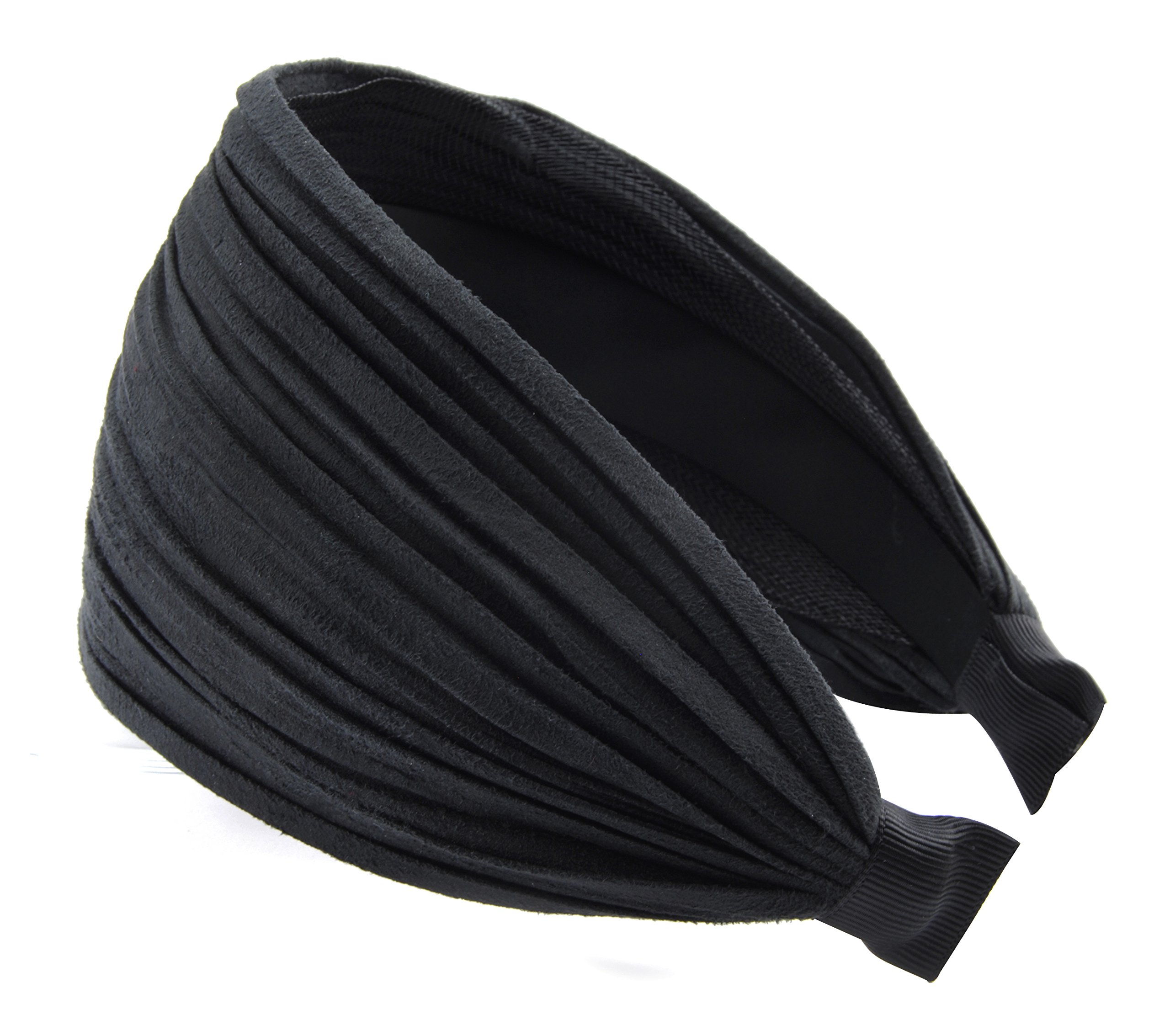 Axy HR32 headband, series 32 hair band with light flannel (leather appearance) black - Image 2
