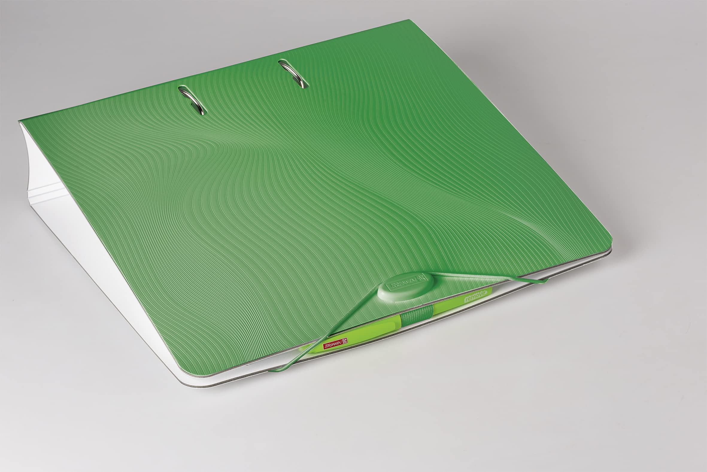 Classeur BRUNNEN Wave 7 Cm - Jaune - Léger Et Solide - Avec élastique Et Poche - 6
