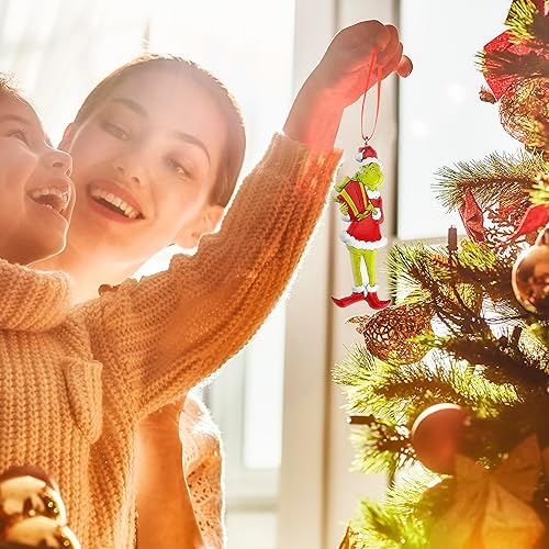 Miniatura 3 de 2 piezas de adornos colgantes de Navidad  Cómo el monstruo verde robó decoraciones colgantes de Navidad