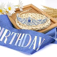 Vista 2 de Birthday Sash, Tiaras for Women, Birthday Sash for Women, Birthday Crown, Crowns for Women, Birthday Crown Adult Woman, Queen Crowns for Women
