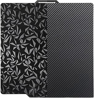 Bambulab Druckplatte, Bambulab Build Plate Doppelseitig Texturiert PET + PEO, Textured Druckplatte Carbon Platte Kompatibel mit 3D-Drucker Bambu Lab X1, X1C, X1E, P1P, P1S, A1, 257x257mm