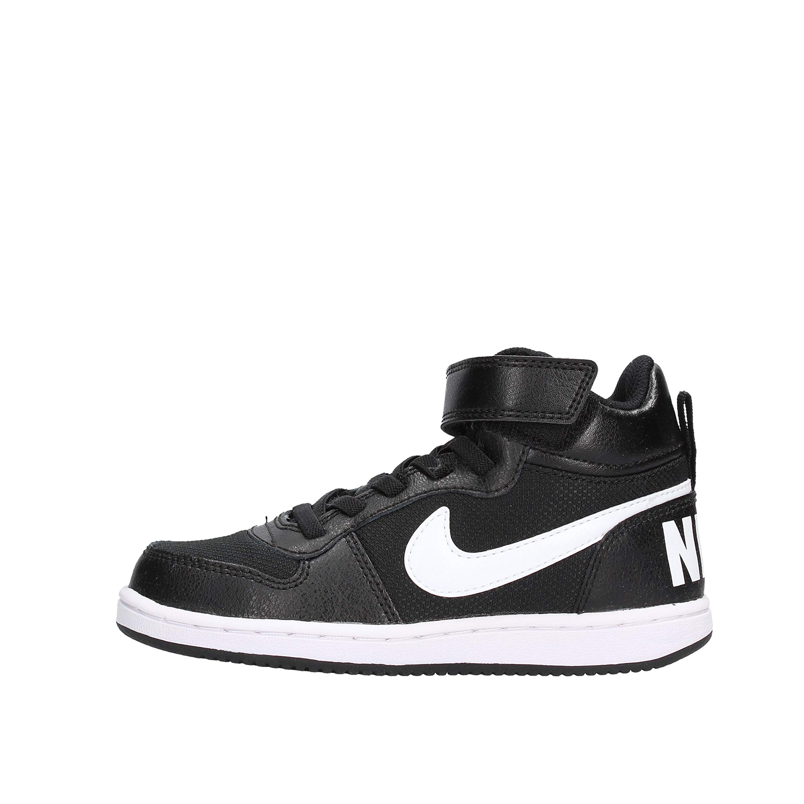 Nike Court Borough Mid 2 (GS), Unisex Kid's Road Running Shoe, Black/Black-Black, 3 UK (35.5 EU)
