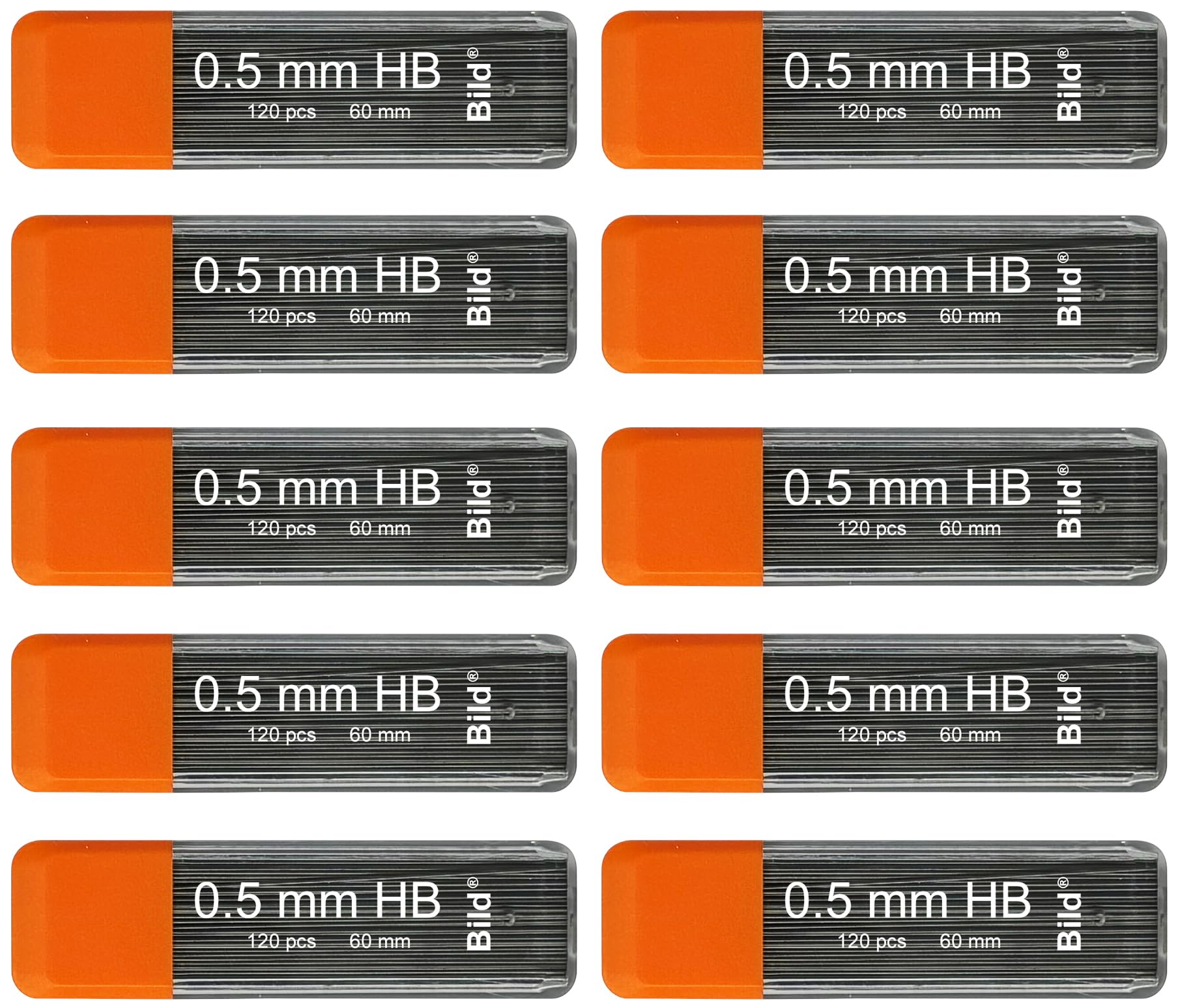 Bild Premium 1200 leads of 0.5mm Mechanical Pencil Lead Refills (HB Mega, 0.5 mm)