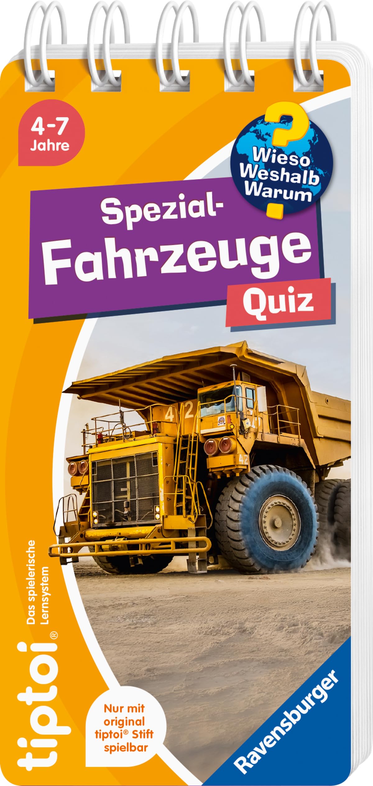 tiptoi Wieso? Weshalb? Warum? Quiz - Spezialfahrzeuge, für Kinder von 4 - 7 Jahren