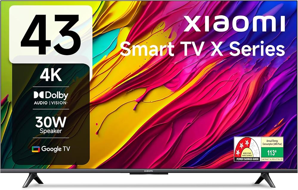 Xiaomi 108 cm (43 inches) X Series 4K LED Smart Google TV L43MA