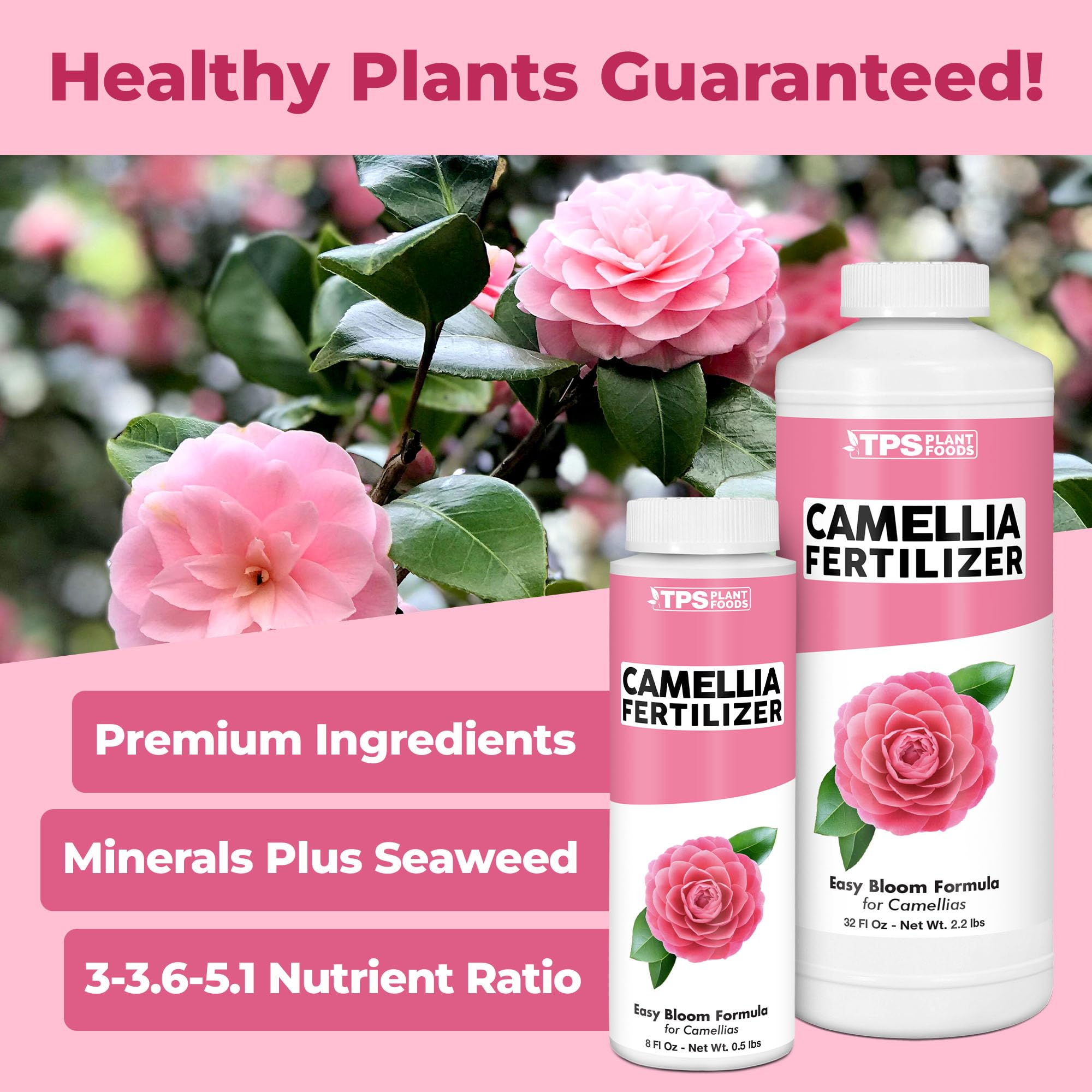 Amazon.com : Camellia Fertilizer  Liquid Plant Food for More Blooms, Rich  Green Leaves & Stronger Root Development, 8 oz : Patio, Lawn & Garden