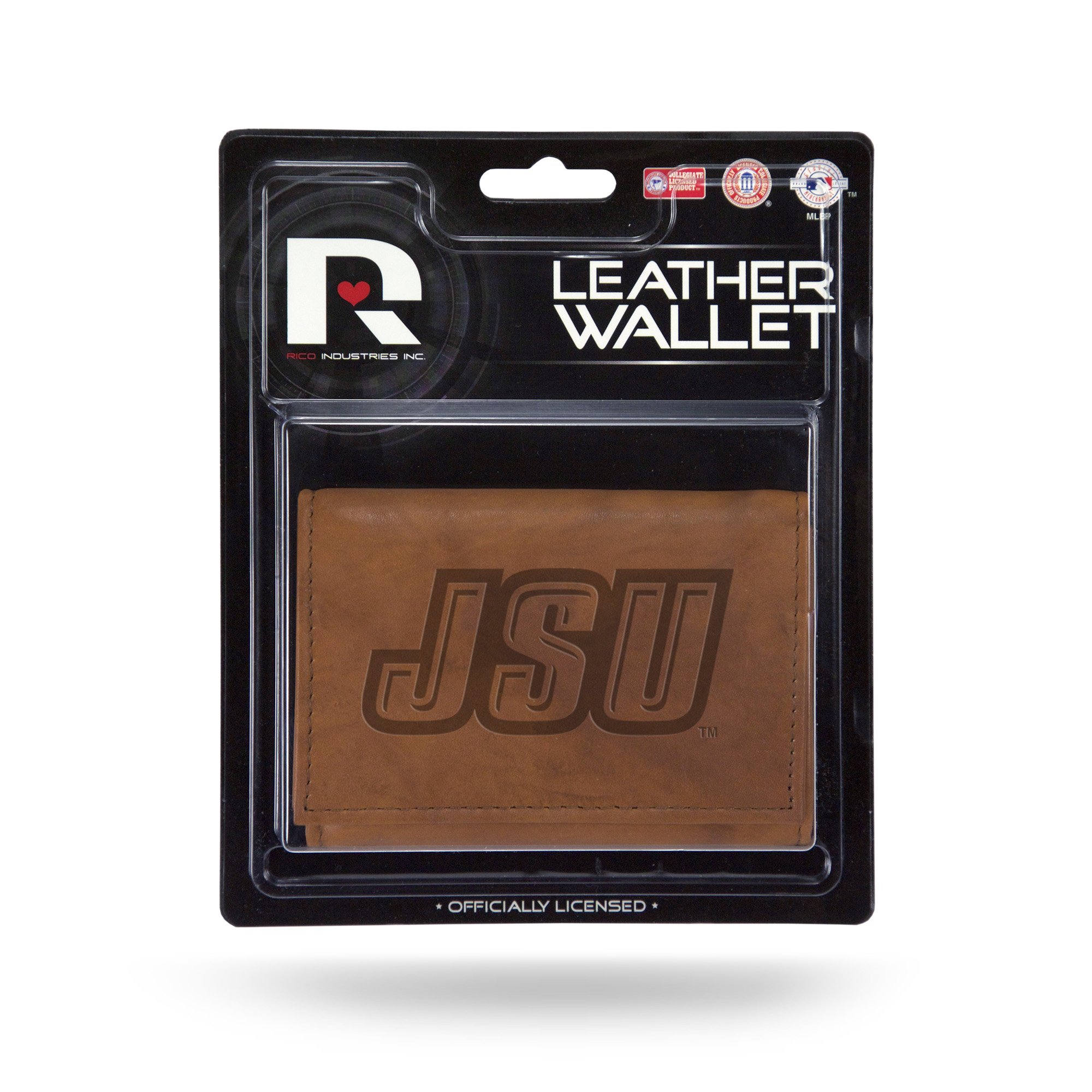 NCAA Rico Industries Leather Trifold Wallet with Man Made Interior, Jacksonville State Gamecocks