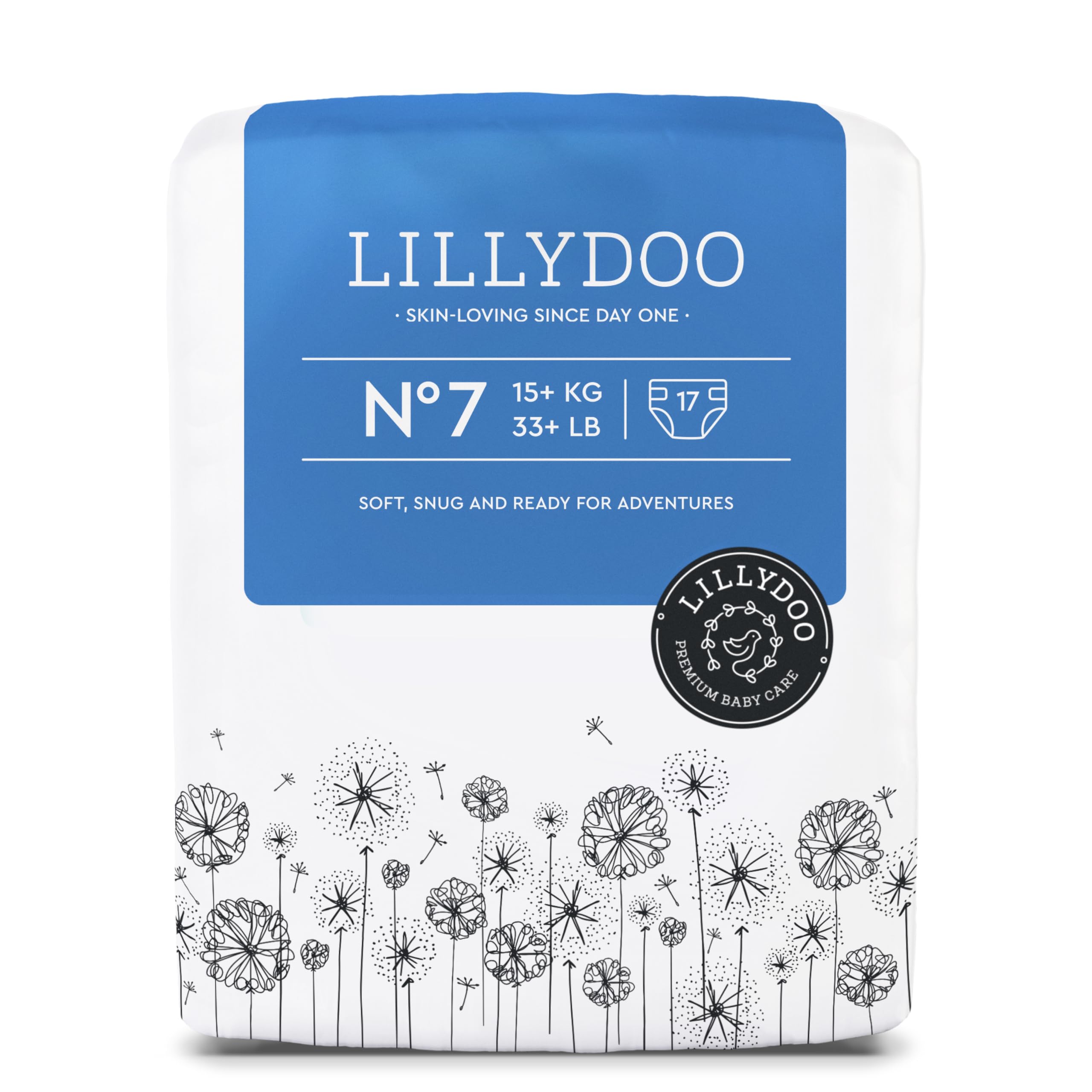 Pañales LILLYDOO delicados con la piel - talla 1 (2+ kg), caja de medio mes (72 unidades), protección contra fugas, suaves, sin perfumes ni lociones y dermatológicamente probados — view 33