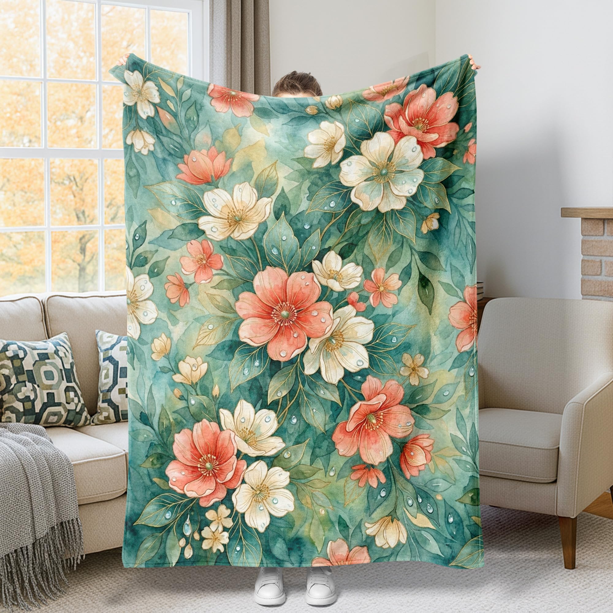 Couverture en peluche légère pour canapé et lit 152x203 cm