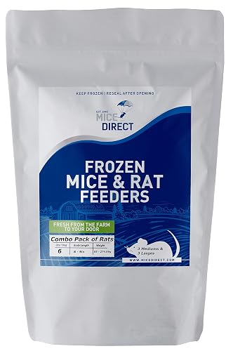 MiceDirect 6 Frozen Rat Combo Pack 3 Mediums and 3