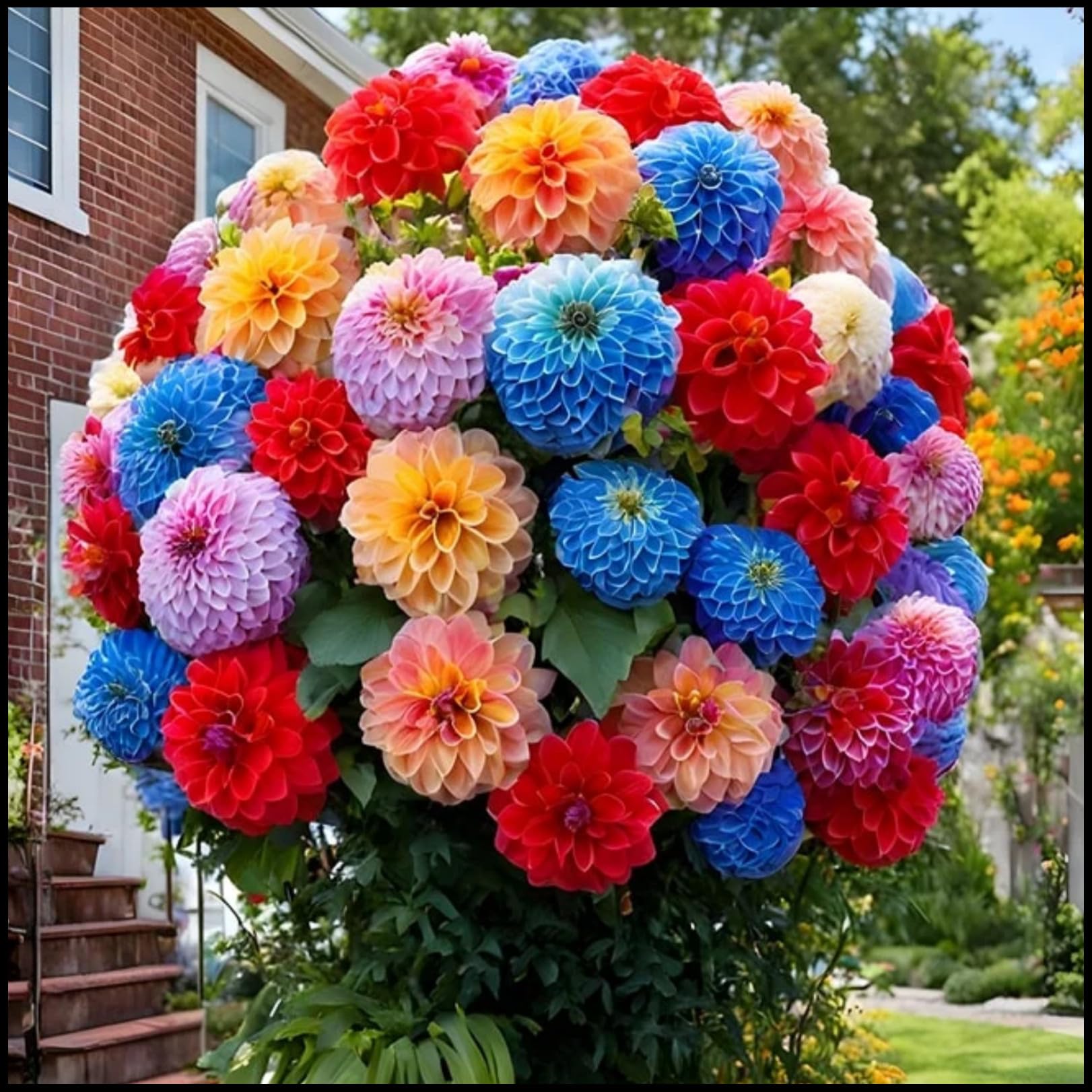 Dahlia Bulbs.Strong Plants That Grow Well Mix Golden Jade Carving Feels Beautiful//。Mix-CXXFGFT.-4 Bulbs-A
