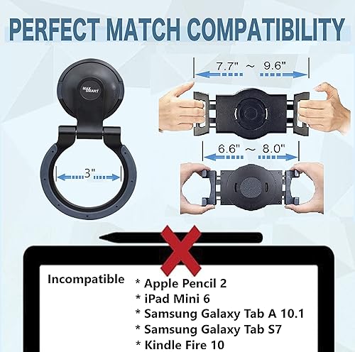 Miniatura 4 de Actualización Soporte de agarre de mano para tableta y soporte para dibujo de tableta, lectura, trabajo, escritura, ángulos libres, colgar en la