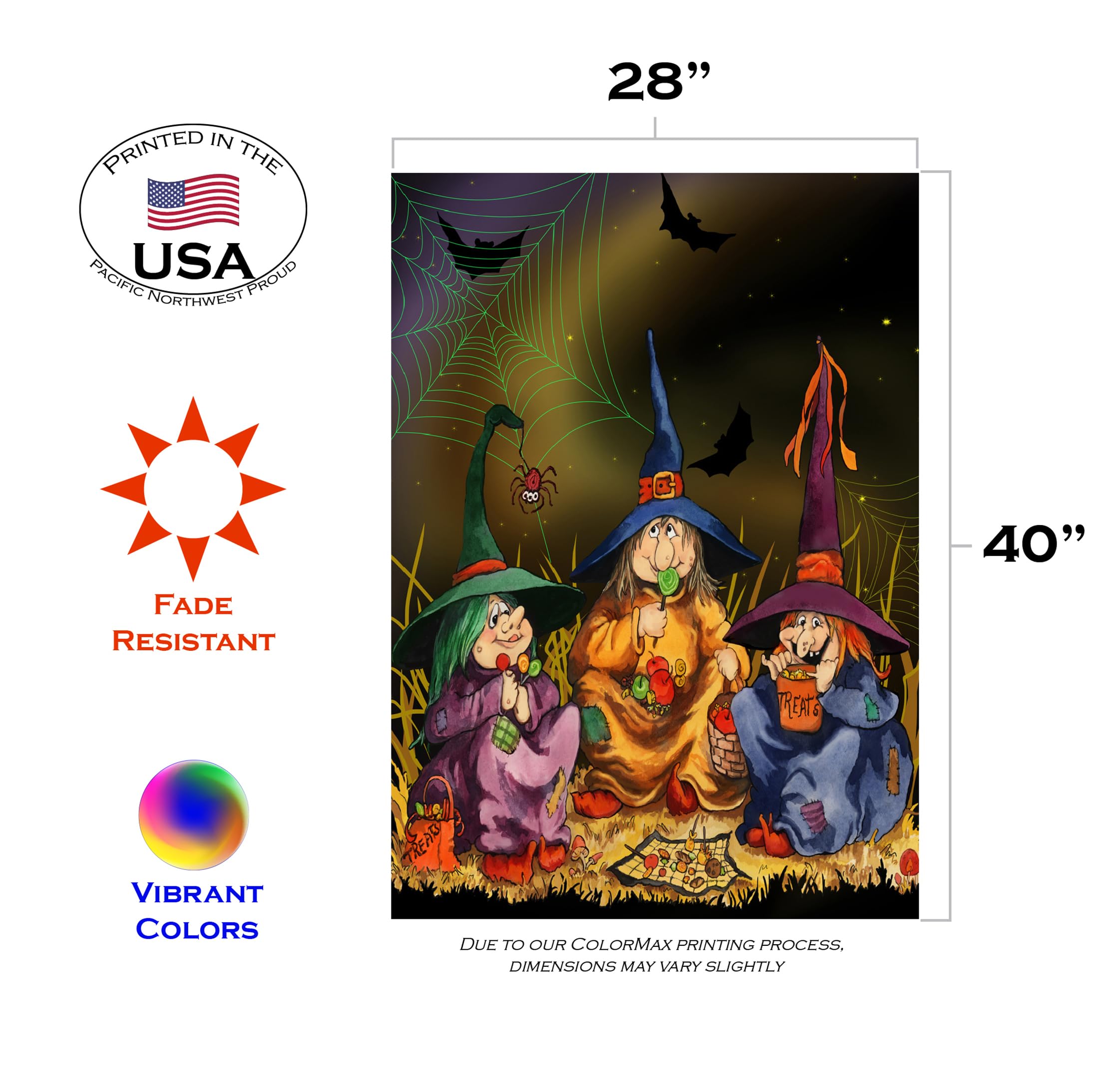 Toland Home Garden Candy Coven jardín Bandera