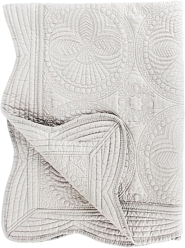 Miniatura 8 de YIQIGO Edredón ligero de algodón en relieve para niños y bebés, para 4 estaciones, festoneado, recién nacido, niño y niña (rosa)