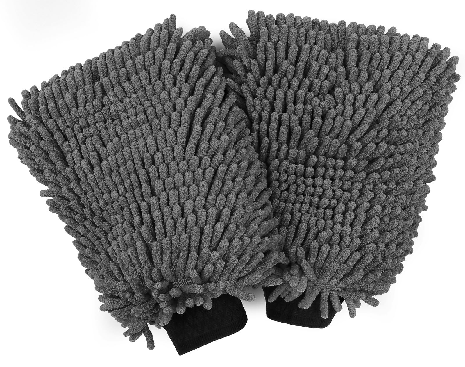 HOMEXCEL Car Wash Mitt, 2PK Chenille Microfiber Wash Mitt, Scratch-Free & Lint-Free, Rich Foam, Highly Absorbent, Double Sided, Perfect for Car