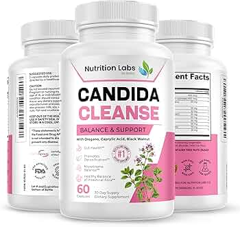 Amazon.com: Candida Cleanse Supplement for Balance & Support, Candidase  Detox, Women & Men. Gut Health & Flora, pH Level, Intestinal Health.  Lactospore® Probiotics. Anti Yeast Overgrowth W/ Oregano, Caprylic Acid :  Health