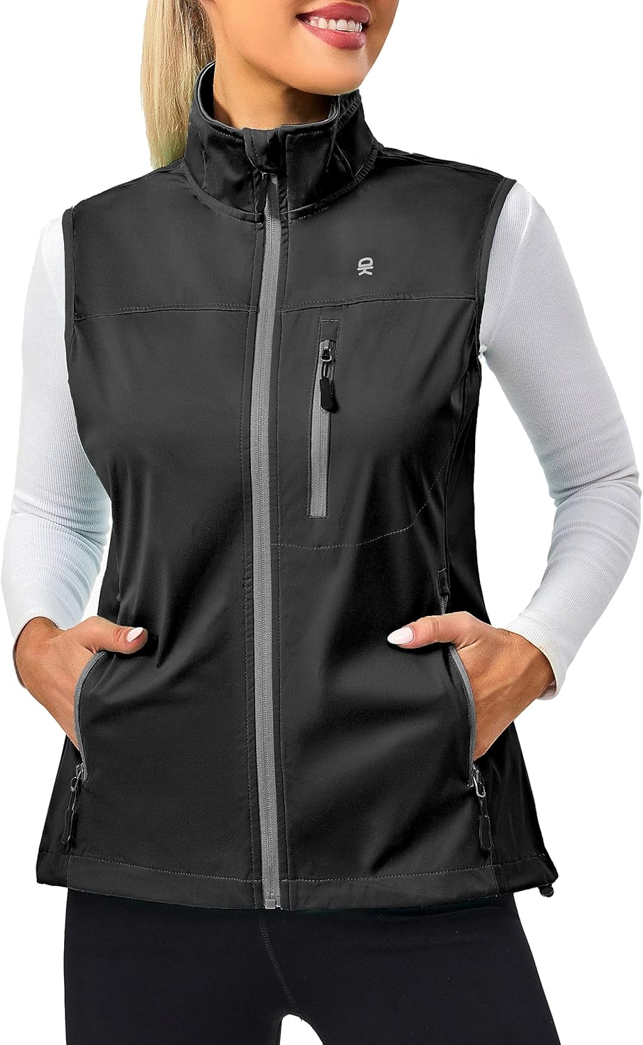 Little Donkey Andy Lightweight Cycling Vest Windproof Sleeveless Jacket for Women Water-Repellent Stretch Vest for Running