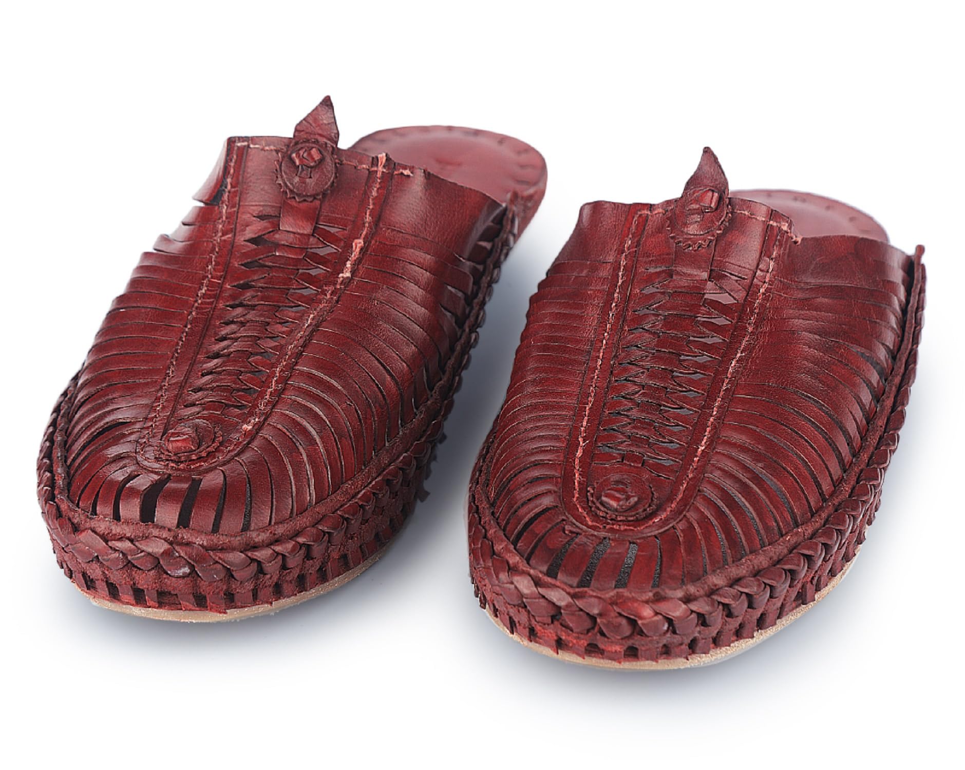 KORAKARI Mens Wedding Roman Leather Kolhapuri Slipper Chappal Chord Stitching Anti-Slip Half Shoes (Red Brown, 6) (B0CRHDWQV5) Amazon Price History, Amazon Price Tracker