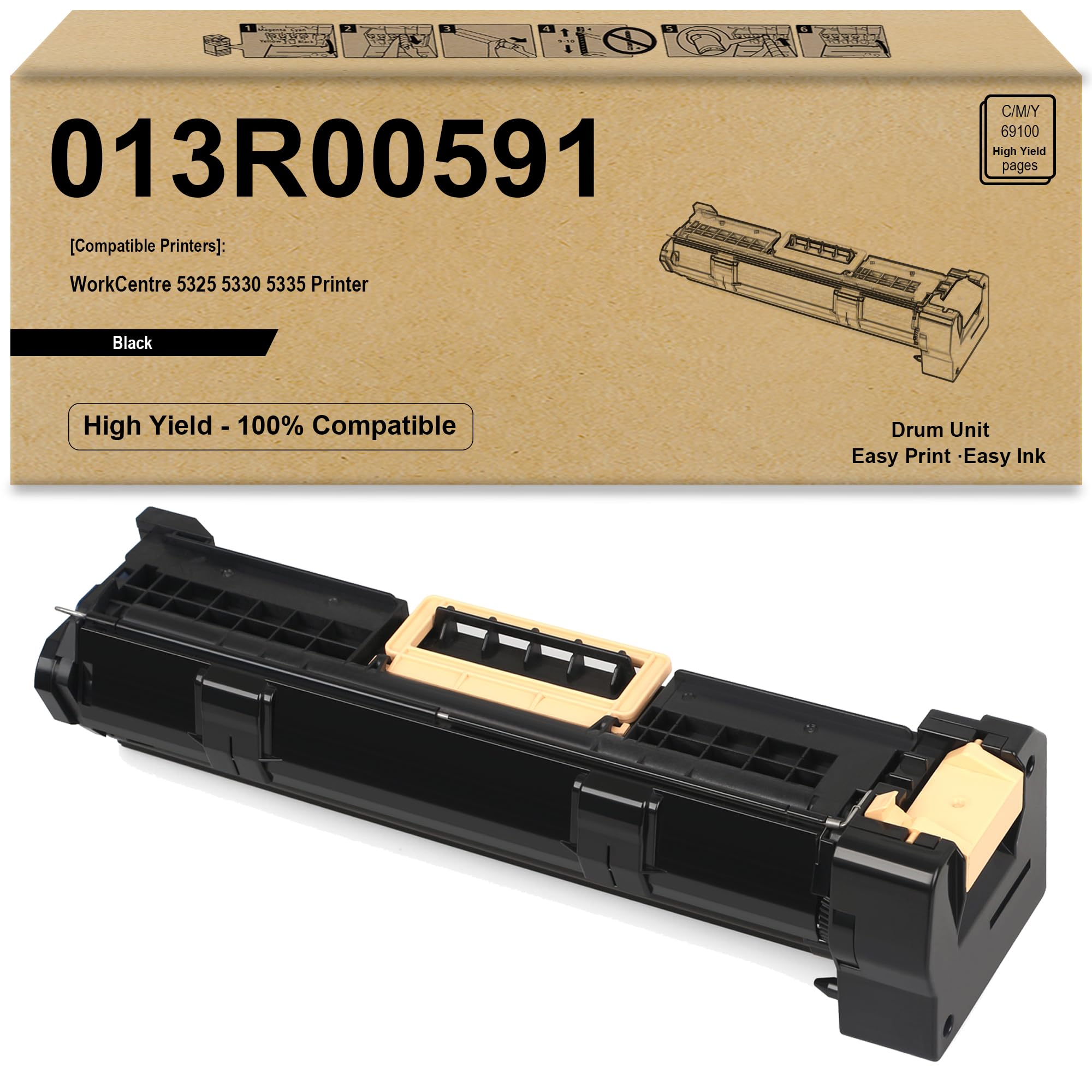 Amazon.com : 5325 5330 5335 Black Drum Unit / 013R00591 Drum Unit ...