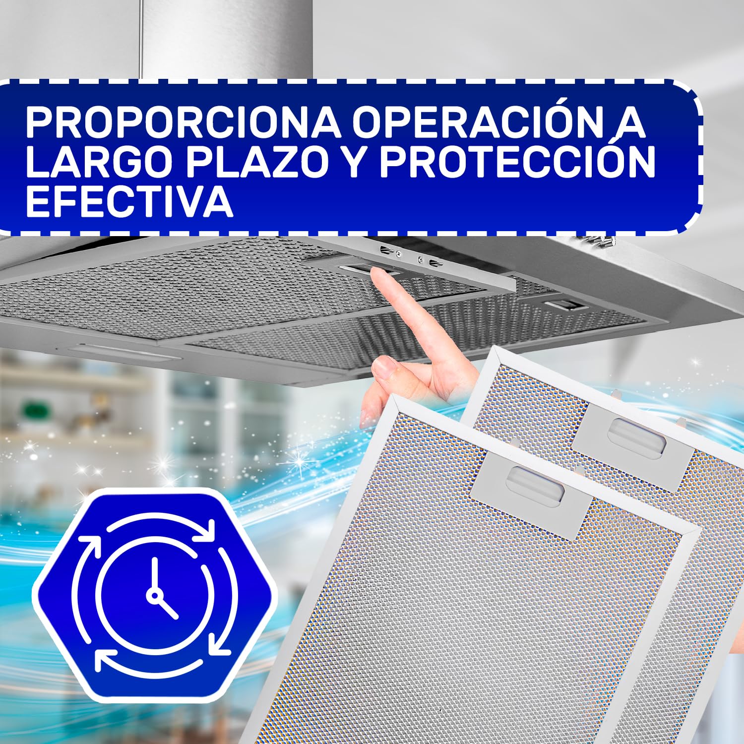 2 Piezas Aluminio Filtro Campana Extractora 265x359x9mm 00703451 para Bosch | Código Original 703451 10035302 para Siemens para Balay - Garantía de 10 Años - MONTERAL