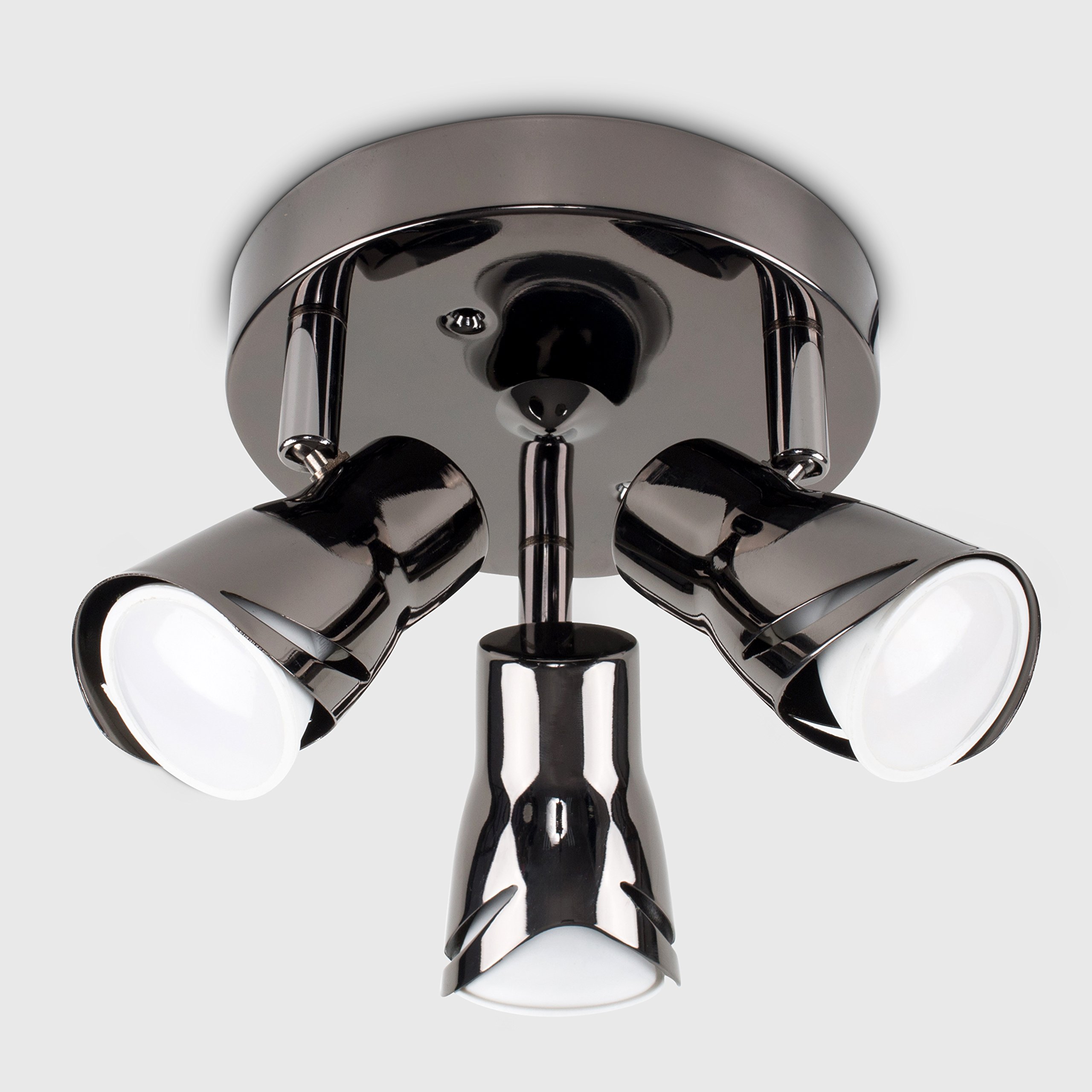 MiniSun | Mini Retro 3 Way Eyeball Chrome Spotlight | Ceiling Spots, Home Décor & Improvement Essential