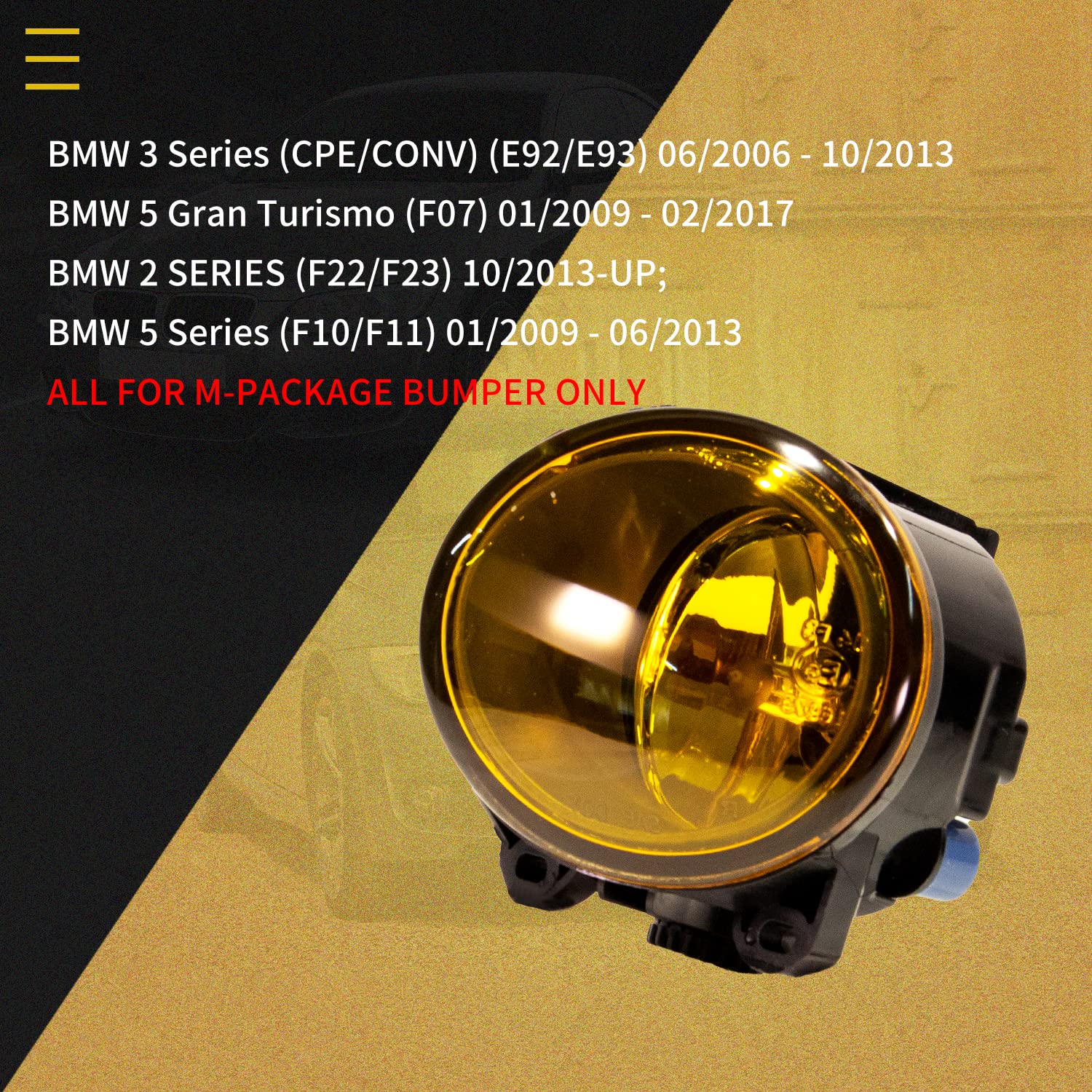 LED-Nebelscheinwerfer für BMW F10/F11/ F07 Facelift in Smoke