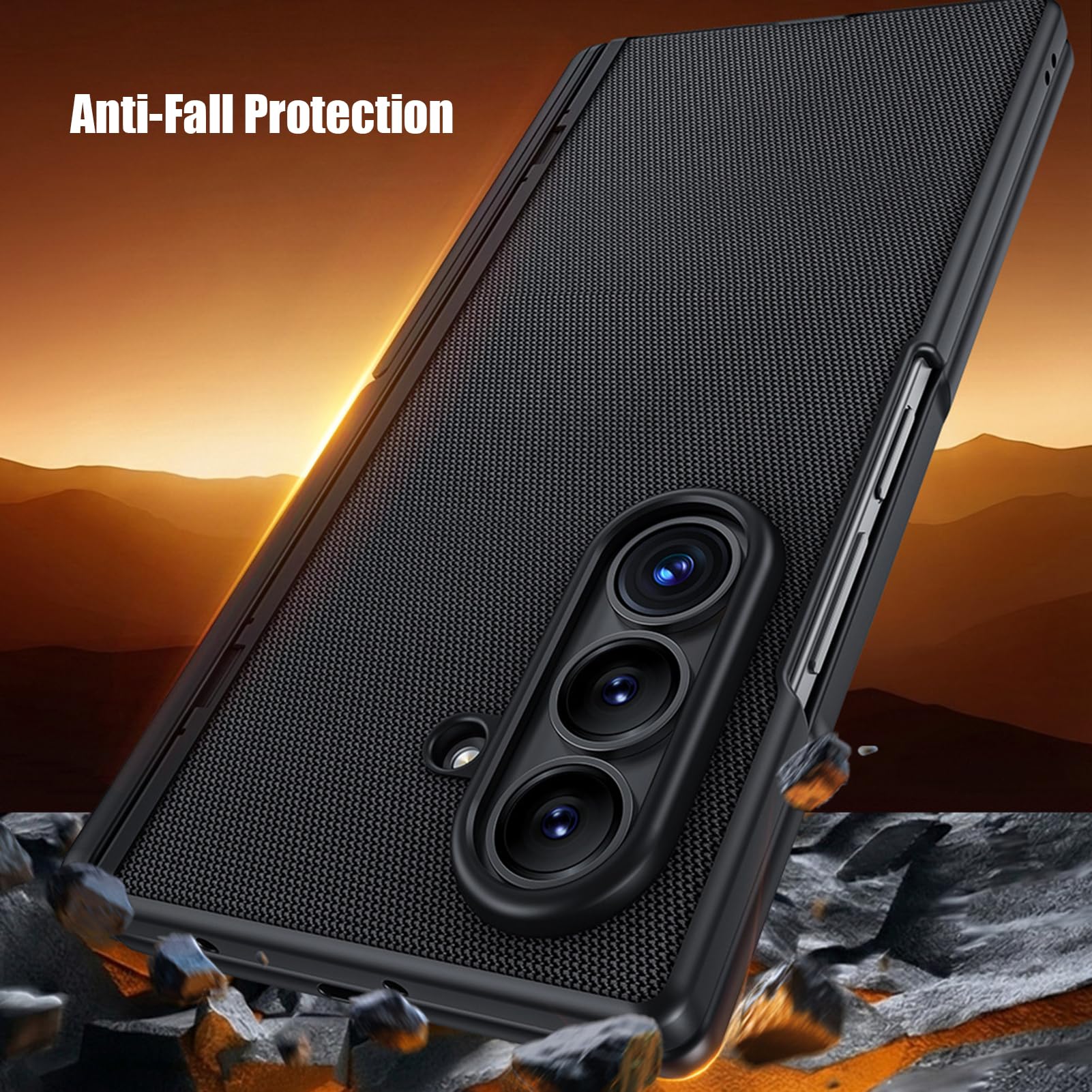Galvanik Scharnier Lederhülle Für Samsung Galaxy Z Fold 8 Ultra | Mini Ständer Luxus Handyhüllen Rundum Bildschirmschutz Kratzfest Stoßfest Abdeckung