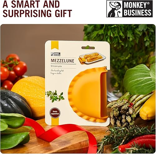 Miniatura 5 de Monkey Business Mezzelune - Manopla de horno en forma de mezzelune, suministros esenciales para hornear, soporte duradero para cocina, artículos