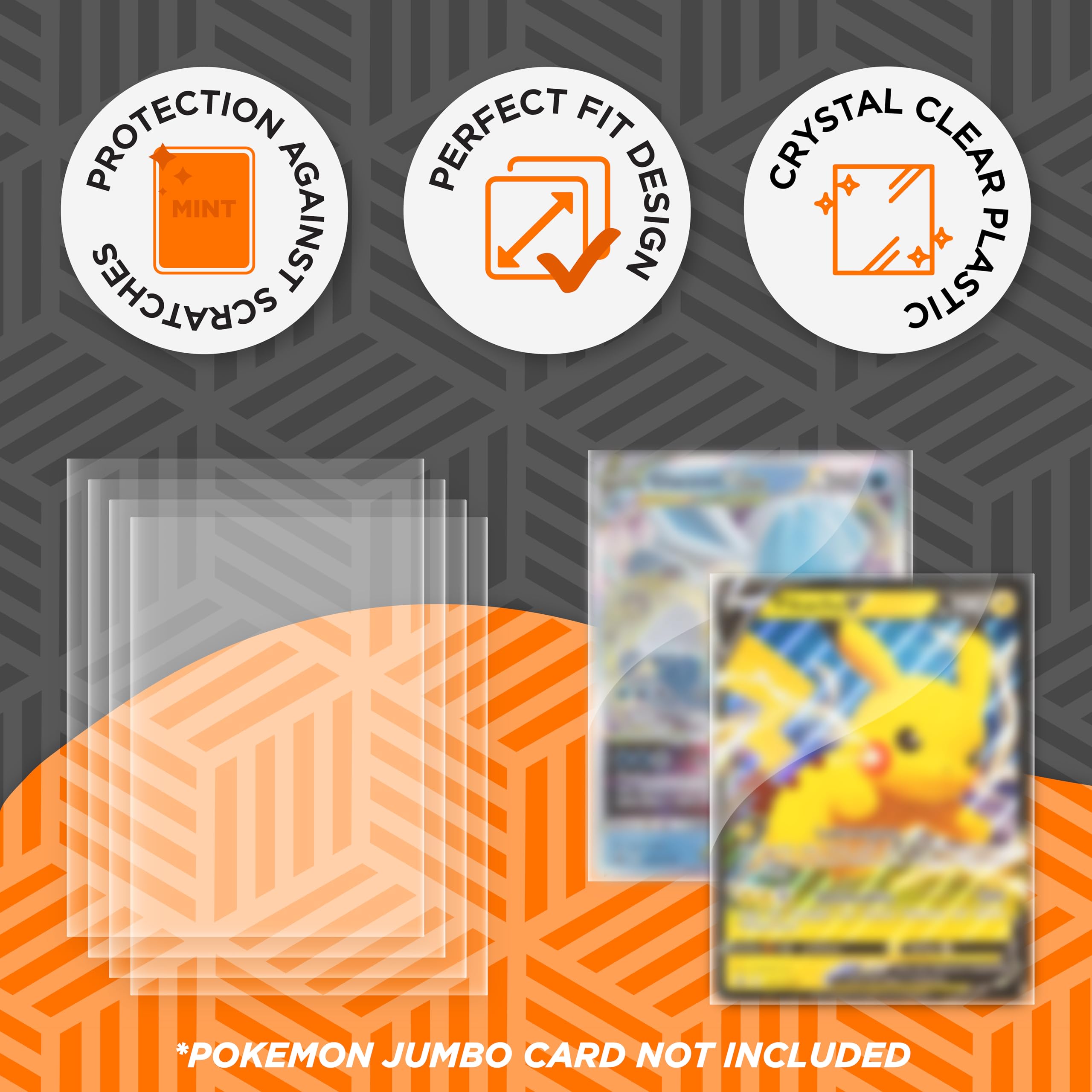 Card Sleeves for Jumbo Cards Card Sleeves, Card Sleeves Size 137 x 190 mm, Jumbo Size Sleeves Compatible with Pokemon Promo - Image 3