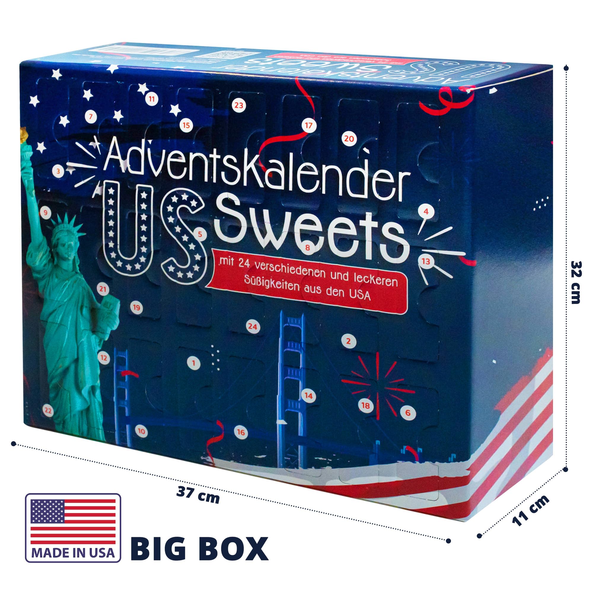 US Sweets Mix Amerikanische Süßigkeiten Box mit 24 Produkten