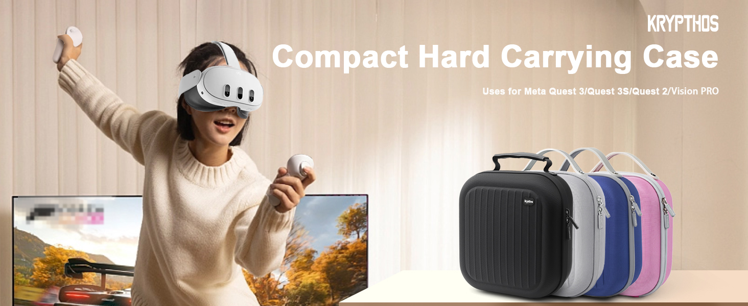 Amazon.com: Krypthos Hard Carrying Case Compatible with Meta Quest
