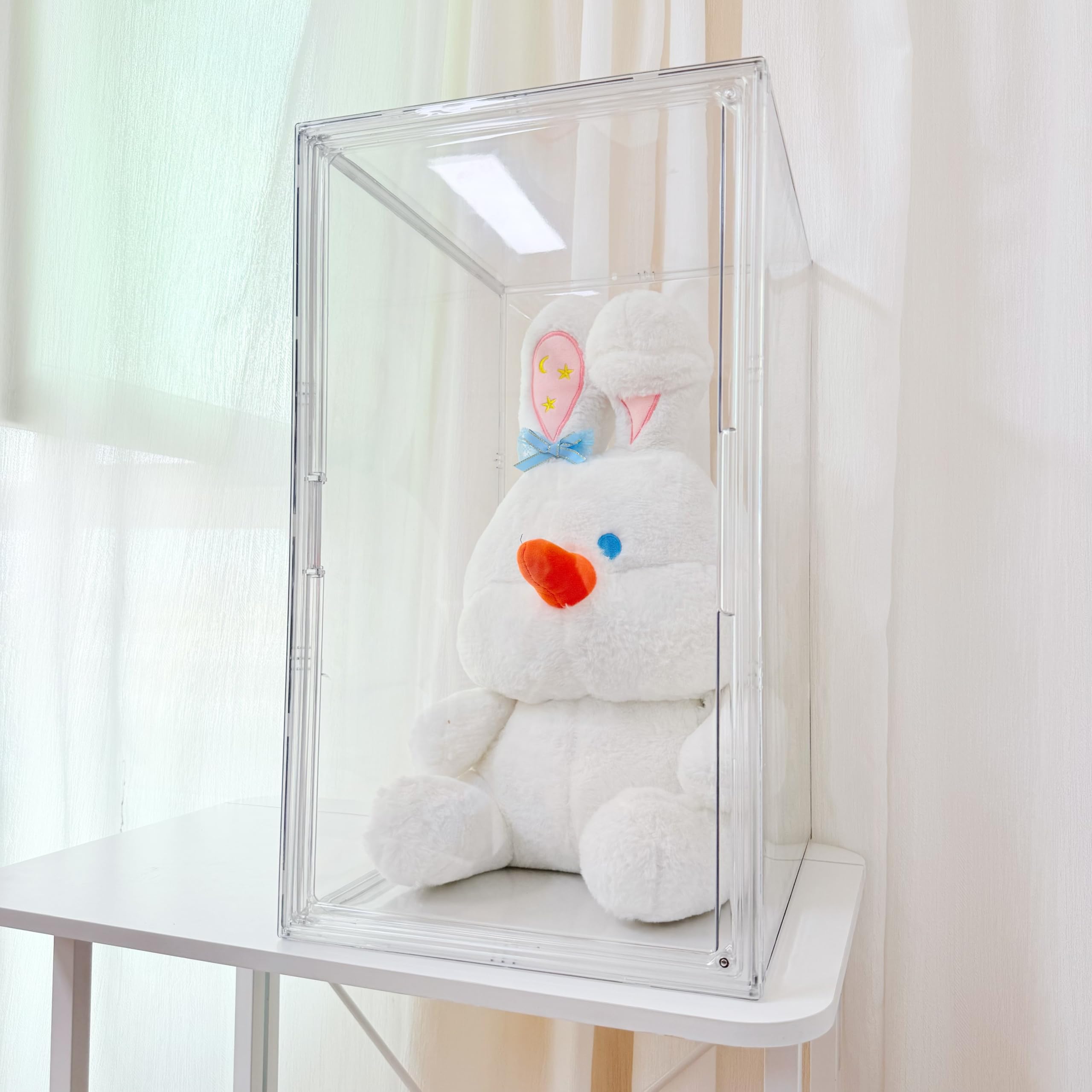 Vetrina Espositiva Teca Plexiglass Espositore Vetrinetta Per Collezionismo Modellini Acrilico Trasparente Con Porta Conservazione Dei Giocattoli Figure D'Azione Collezione (50*37*29.5cm)