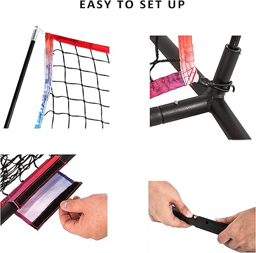 Miniatura 6 de Red portátil de práctica de béisbol y softbol de 7 x 7 pies, red de entrenamiento de bateo, boca grande, marco de arco de metal, red de respaldo con