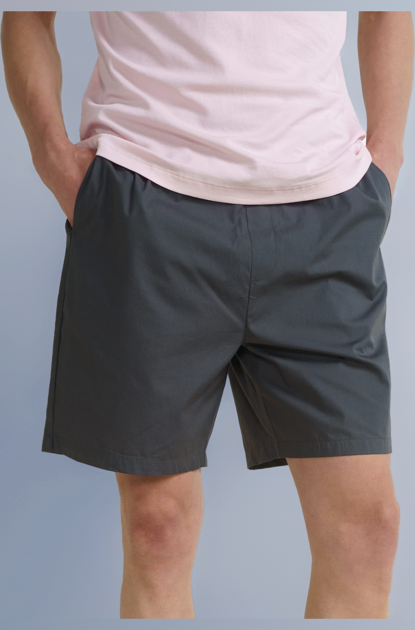 Cotton Lounge Elasticated Waistband, Bermuda Pants, Relaxed Fit, Home Shorts for Men
