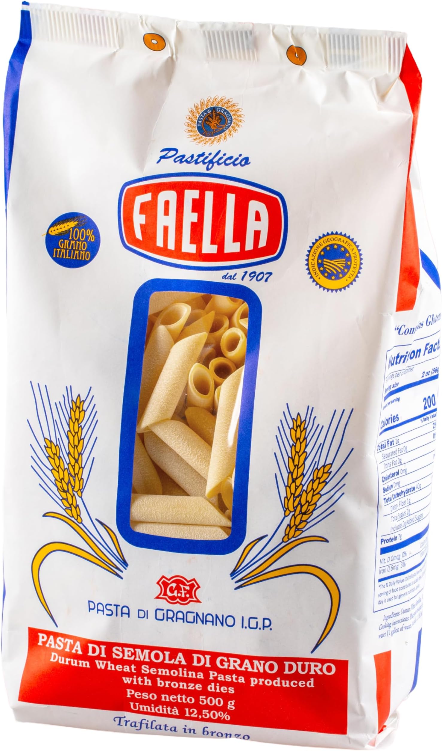 Faella Penne Pasta - IGP Gragnano - 1.1 lbs