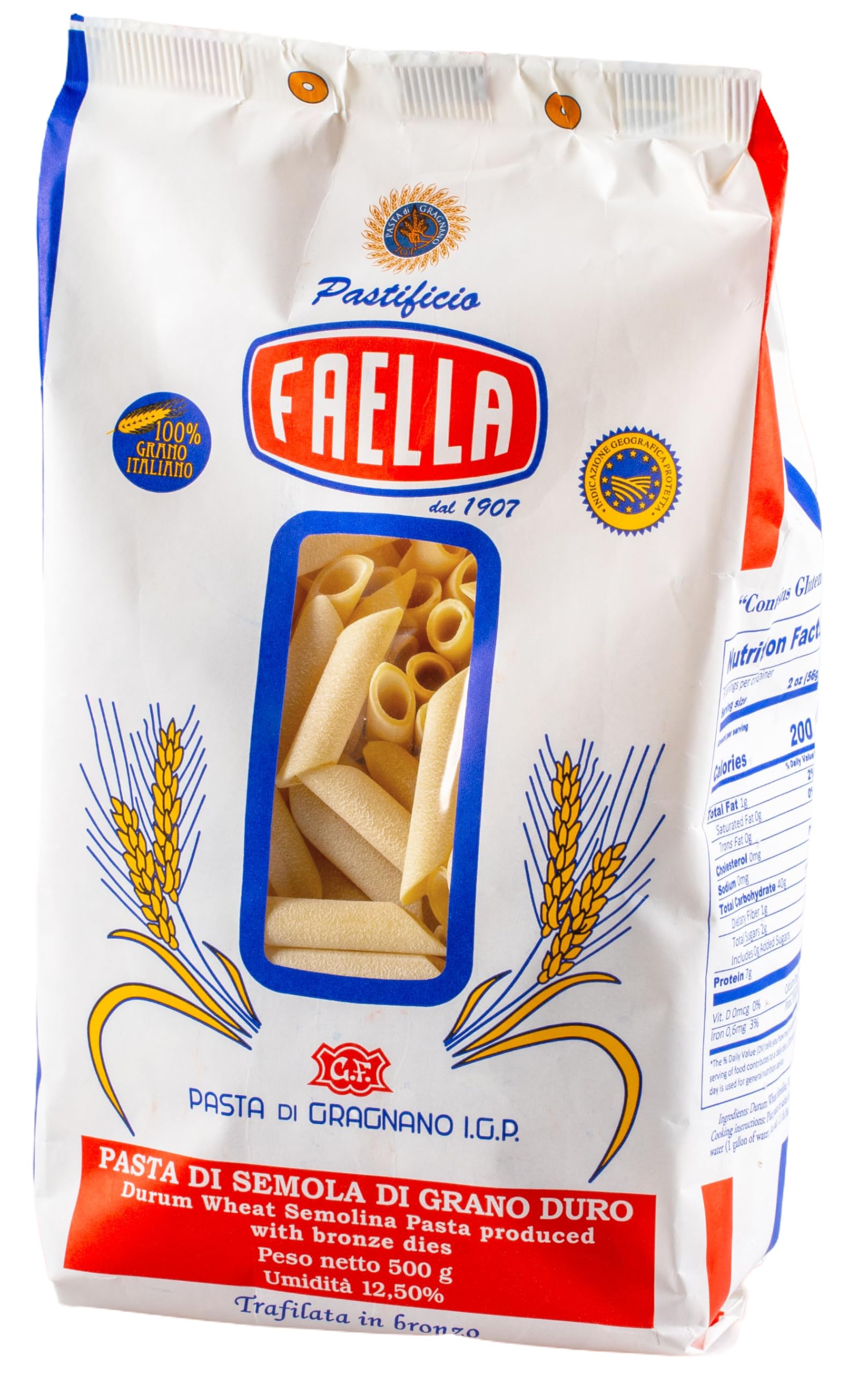 Faella Penne Pasta - IGP Gragnano - 1.1 lbs