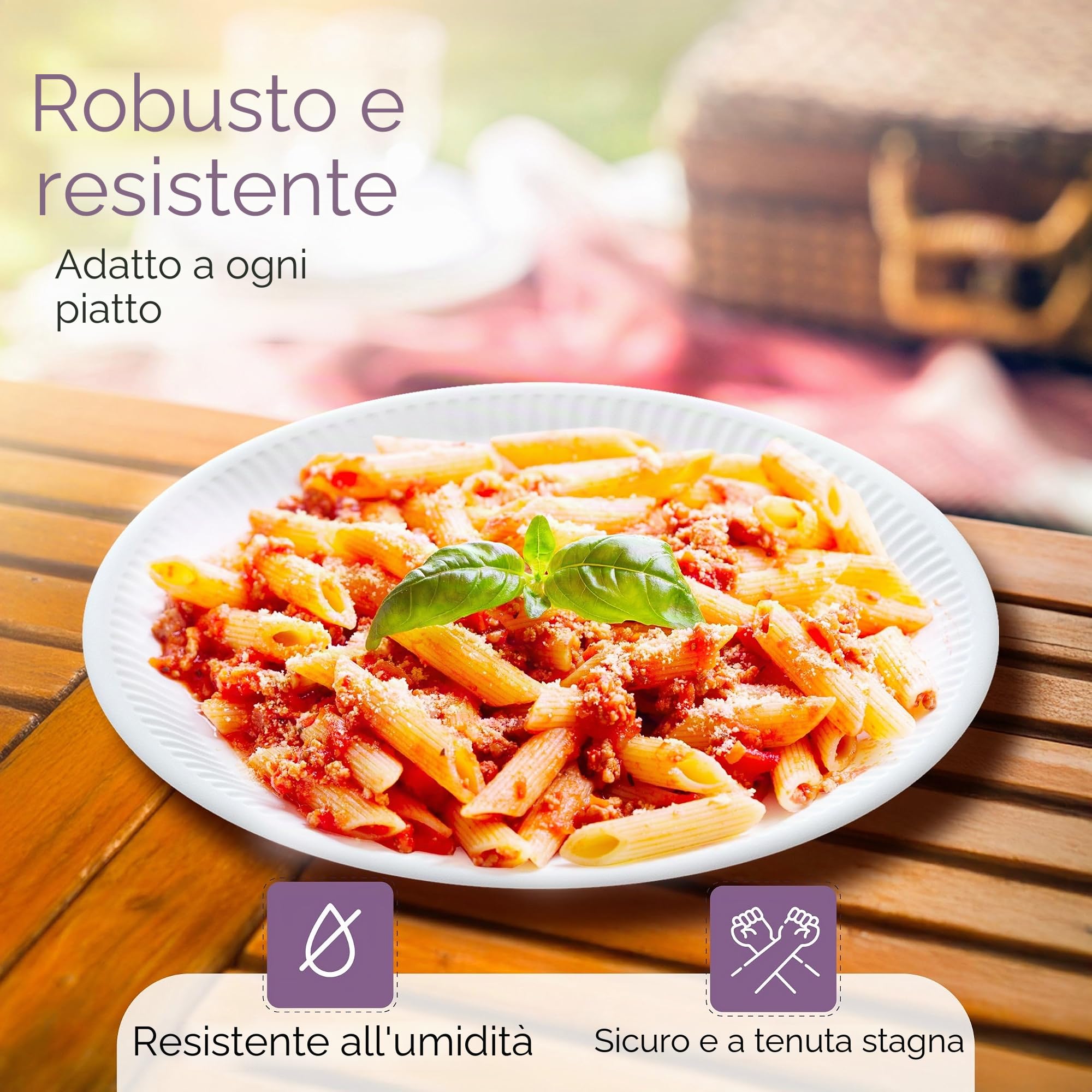 Inoverse Piatti di carta, 1000 pezzi, rotondi, 23 cm, bianchi, usa e getta | Piatti di carta ecologici, piatti per torte, stoviglie per feste, asilo e snack, per feste ed eventi