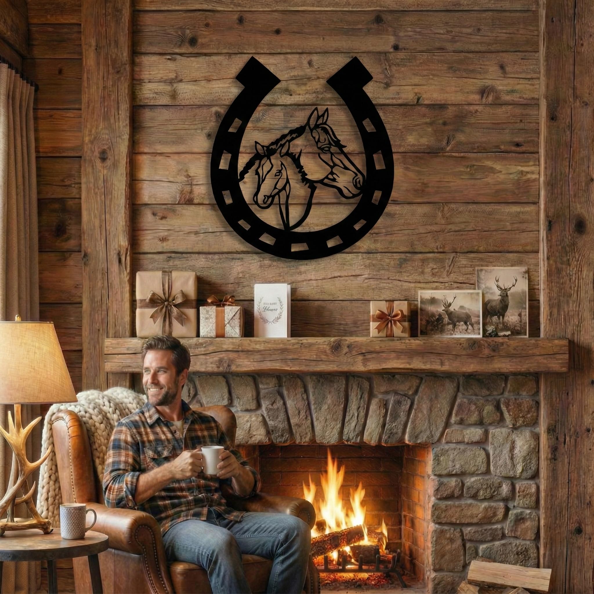 Amazon.com: DEKADRON Metal Wall Art, Metal Horse Head Horseshoe